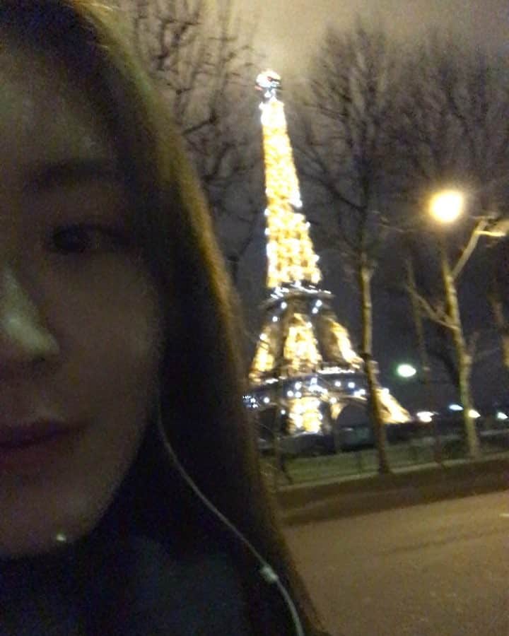 オ・ヨンギョン のインスタグラム：「✨ 에펠탑반짝반짝 안녕 #paris #eiffeltower #seoin_paris」