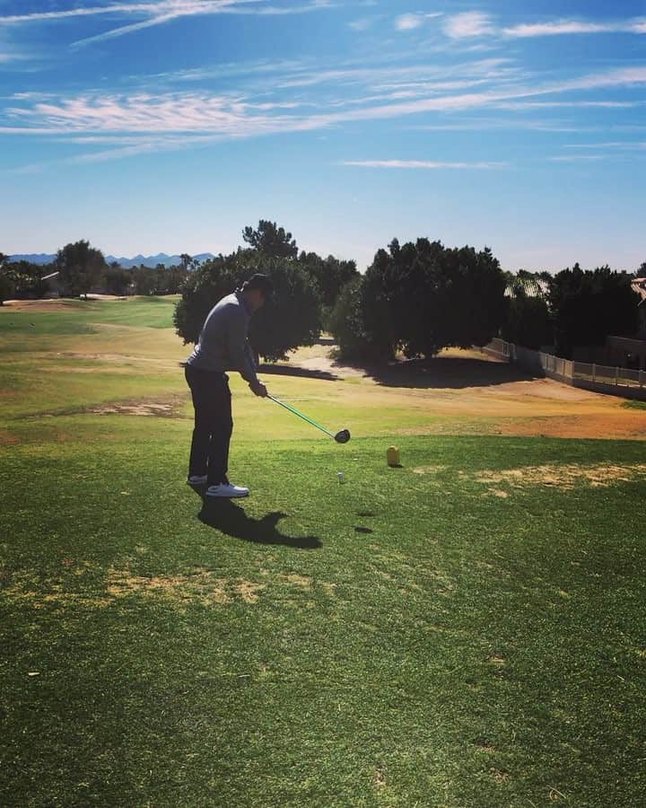 のインスタグラム：「今日はナイターゲームなので朝からゴルフ⛳️🏌️‍♂️に行きました。 #Golf」