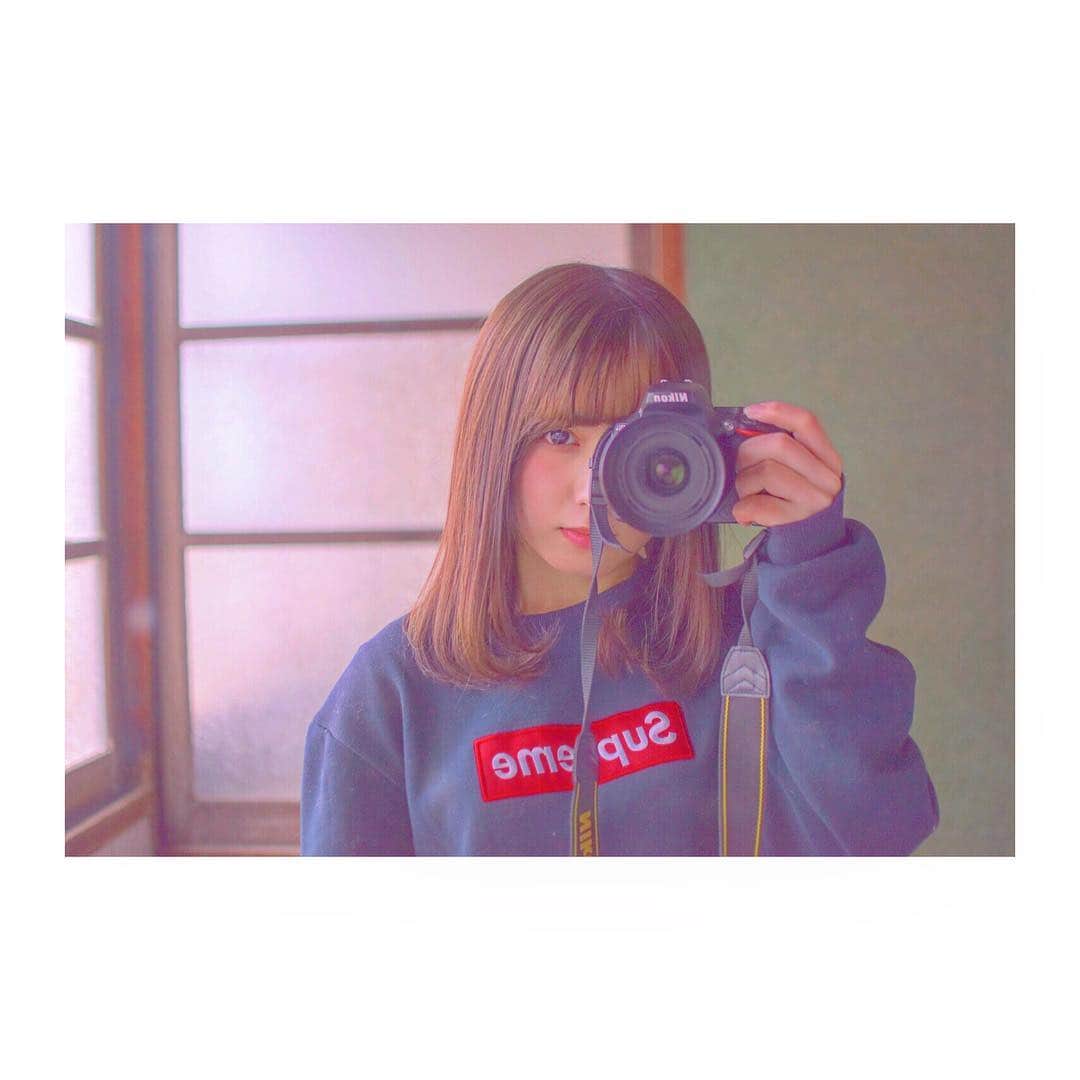 前田美里さんのインスタグラム写真 - (前田美里Instagram)「アイコン変えたった。  #アイコン #アイコン画像 #これぞ #ファインダー越しの私の世界 #写真好きな人と繋がりたい #カメラ女子 #レトロ #Nikon #D5500 #instagood #instagram #supreme #1着しかもってない系 #女子 #っていっても #これ #韓国で #買ったやつ #笑」2月10日 20時15分 - maeda_misato