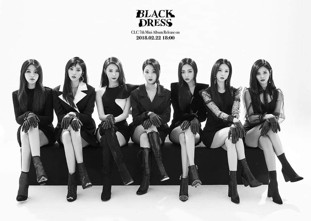 ソンのインスタグラム：「#CLC 7th Mini Album [#BLACK_DRESS] 🖤 Concept Image 1 2018.02.22 18:00 (KST)  #씨엘씨 #블랙드레스 #comeback」