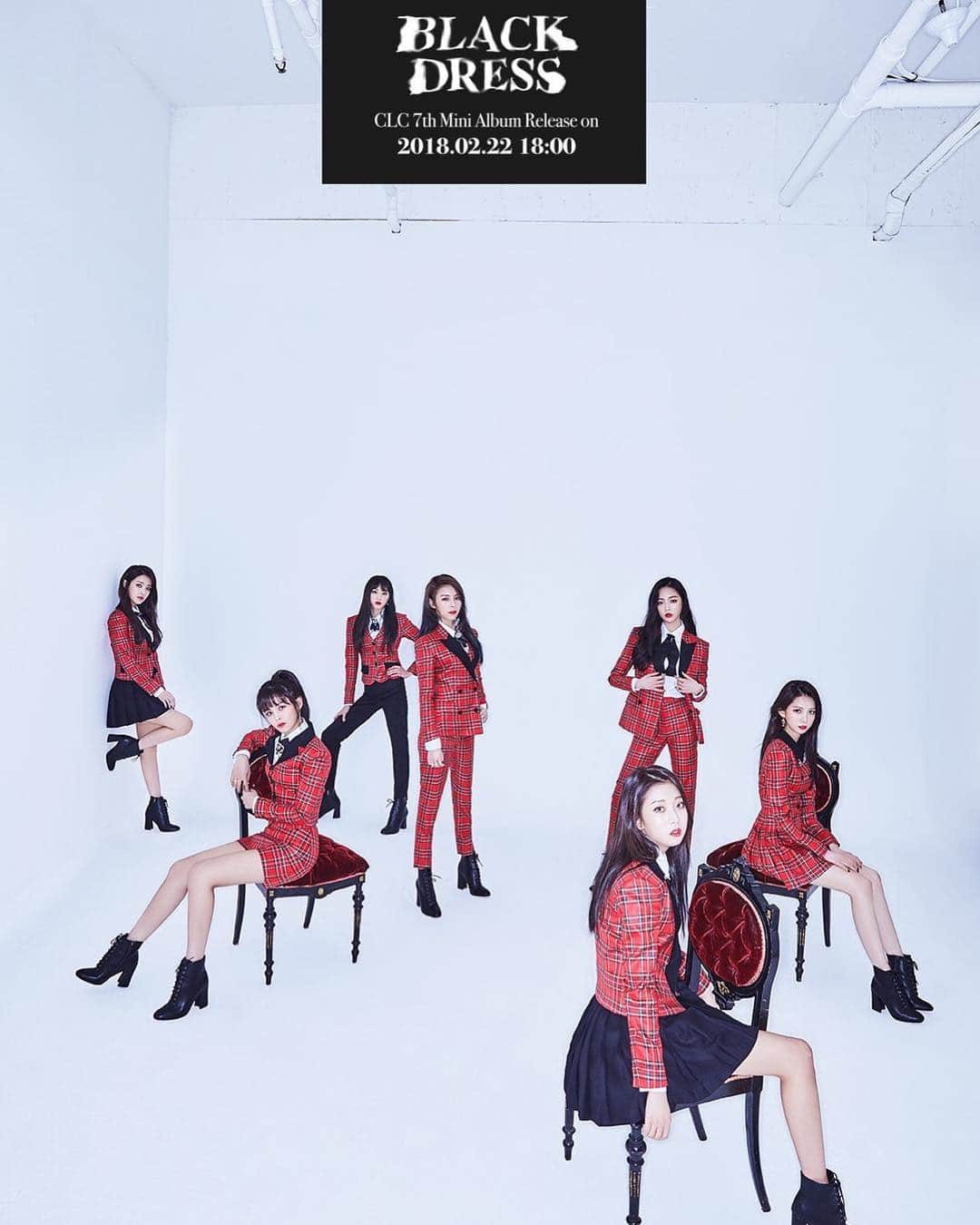 ソンのインスタグラム：「#CLC 7th Mini Album [#BLACK_DRESS] 🖤 Concept Image 2 2018.02.22 18:00 (KST)  #씨엘씨 #블랙드레스 #comeback」