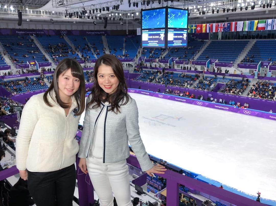宇内梨沙さんのインスタグラム写真 - (宇内梨沙Instagram)「このあと9:30〜 大注目フィギュアスケート 男子ショートプログラムです。 中居正広さん 鈴木明子さんと 運命の瞬間をお伝えします！ #pyeongchang2018  #フィギュアスケート」2月16日 8時49分 - risaunai