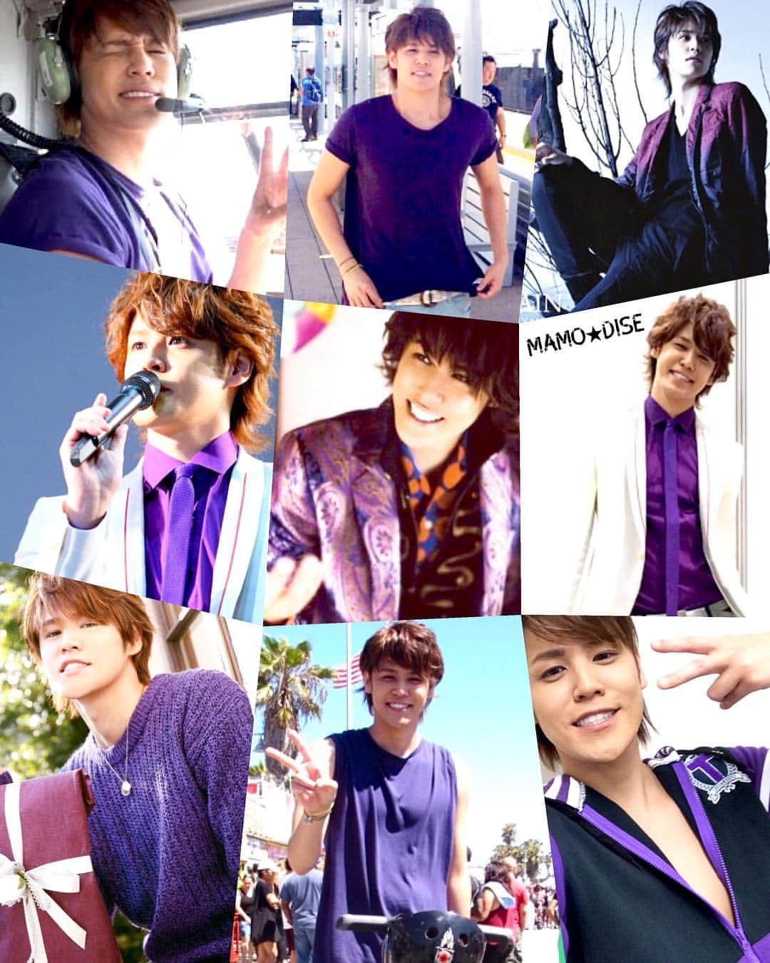 宮野真守のインスタグラム：「🌸 --- Mamo in PURPLE ⚛️💜🔮🍇👚💟 --- #宮野真守 #miyanomamoru #mamorumiyano #声優 #seiyuu」