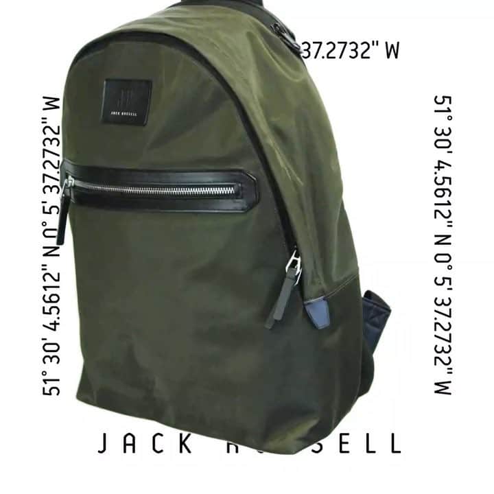 ジャックラッセルメルティエールのインスタグラム：「The lightweight 51°30' Nylon Backpack has been designed to hold everything you need for modern urban living, including a padded laptop sleeve and zipped pockets.」