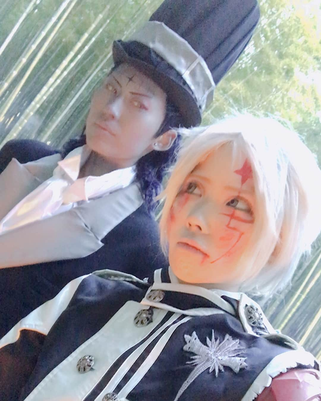 優衛門（YUEMON）のインスタグラム：「竹林ロケ行ってきた🎍 ティキミック:愛香 アレン:優 #dgrayman #cosplay」