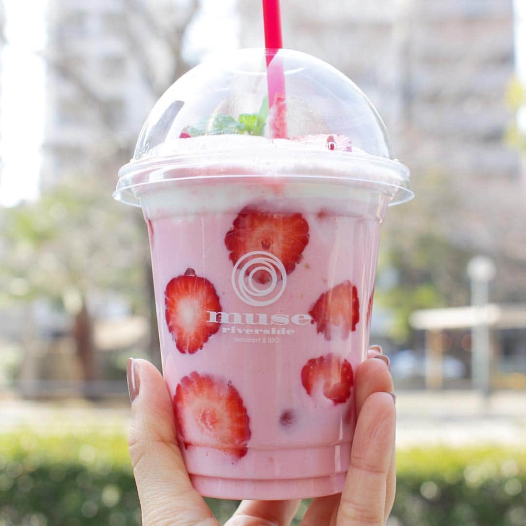 Tastimeのインスタグラム：「今の季節、いちごを堪能してる？？✨🍓 ミュゼリバーサイド✨ ￥1,000～￥1,999 🕧11:00～23:00 📍大阪府大阪市北区天満橋1-8-30 OAPタワー 2F	地図 Photo by @_akomoco_」