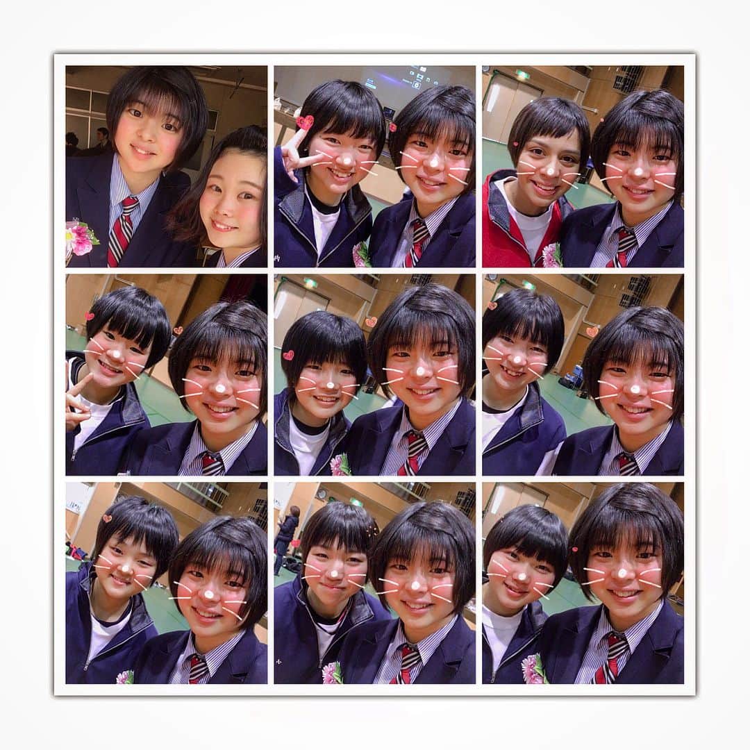 山田二千華のインスタグラム：「豊橋中央高校卒業🌸  春高に行きたくて中央に来て、最後に春高に出れたのは一生の思い出になりました。 3年間一緒にやってきたメンバーにも恵まれて楽しく過ごすことができました。  #2月20日#豊橋中央#卒業#仲間#だいすき」