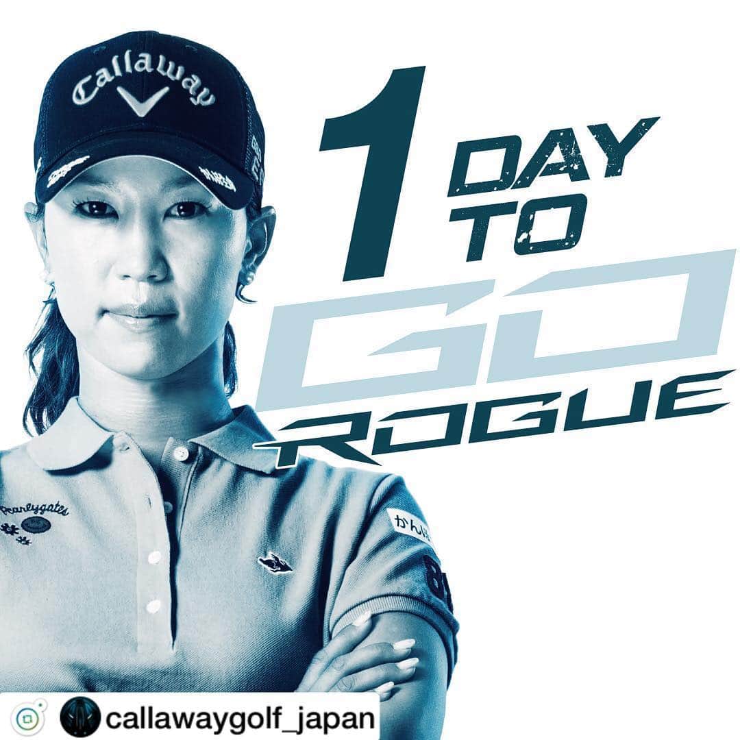 佐伯三貴のインスタグラム：「ROGUE発売まで、いよいよあと1日❗1️⃣Day to #GOROGUE #上田桃子 #ROGUE #ROGUESTAR #CallawayROGUE #ローグ #ローグスター #キャロウェイ #Callaway」