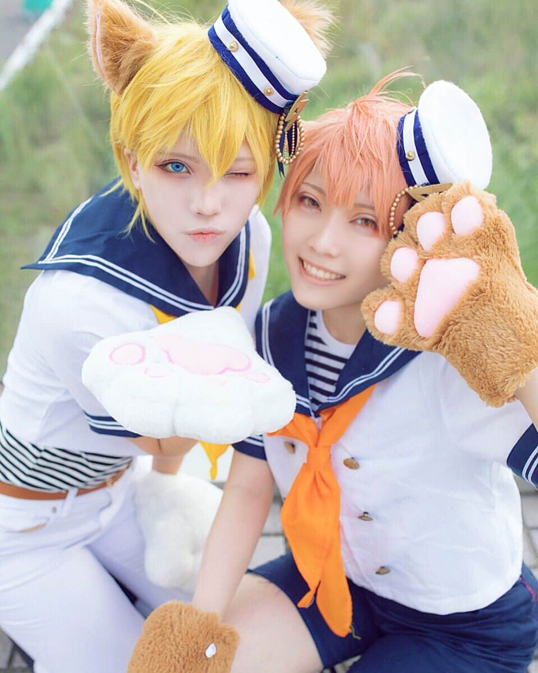 優衛門（YUEMON）のインスタグラム：「ナギみつちゃん猫の日ฅ^•ﻌ•^ฅ🐾 Mitsuki:sarunashi Photo:ayanes #i7 #アイナナ #cosplay」