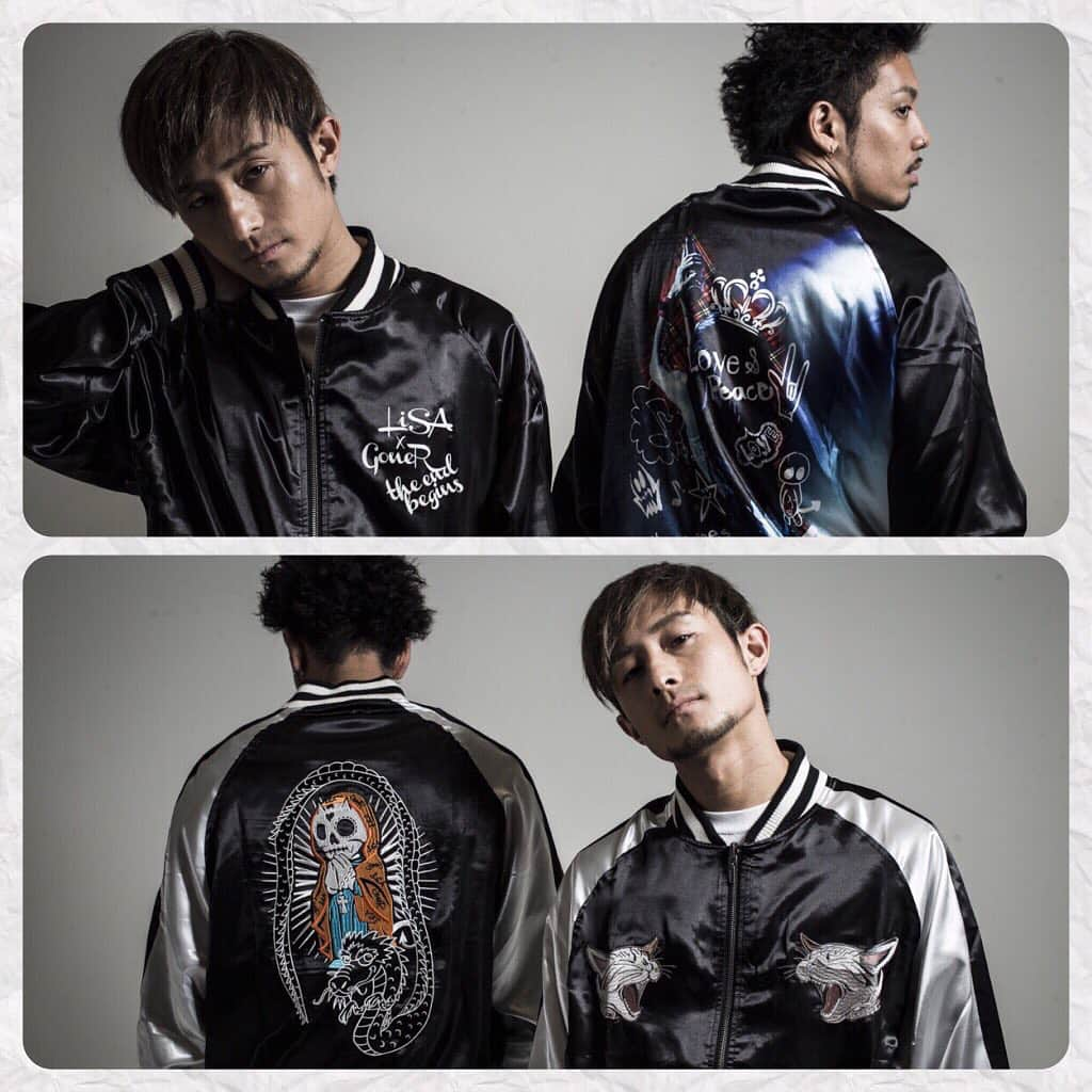 LiSAさんのインスタグラム写真 - (LiSAInstagram)「GoneR×LiSA コラボアイテムの、スカジャンとロングパーカーが、Online Shopの一般販売開始しましたっ ⸌◦̈⃝⸍ 今期のカタログモデルのメンズも着てくれましたっ⌄̈⃝ R×YxO(coldrain) @coldrain_rxyxo_bass  Jose(TOTALFAT) @jose.totalfat  SHiNNOSUKE(ROOKiEZ is PUNK'D) @shinnosuke_rookiez  そして、カメラマンはcazrowさん⌄̈⃝ @cazrowaoki  予約してくれた方はもう届いてるかなぁ？🙃🙃 ※カタログも明日から配布開始 ※商品に同封発送  #GoneR @goner_oku  #LiSA #りさふく #みんな着てくれて嬉しいっ」2月23日 15時20分 - xlisa_olivex