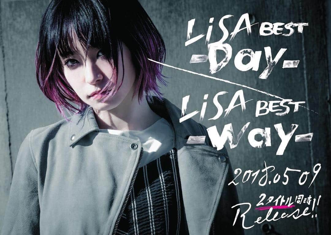 LiSAさんのインスタグラム写真 - (LiSAInstagram)「5/9（水）LiSA初のベスト盤「LiSA BEST -Day-」「LiSA BEST -Way-」 2作同時リリース決定！ どちらも全14曲入り！  全シングルを網羅、LiSAセレクトのアルバム人気曲、さらに新曲を収録したベスト盤！初回盤は昨年のさいたまスーパーアリーナのライブ映像同梱！  ベスト盤2タイトルを一つのパッケージにした、「LiSA BEST -Day- & LiSA BEST -Way-」も同時リリース決定！こちらはSSAライブのアンコールまで全て含めた完全版ライブBDと、限定の特製ビッグTシャツが同梱！完全数量生産限定なのでお早めに！  みんなと楽しいことを探しながら生きたBEST Day(日)をひたすらまっすぐ歩いて来たらLiSAの大切なBEST Way(軌跡)になりました。  ベストもアジアツアーも期待しかしないでね。 【BLOG】ameblo.jp/lxixsxa/  #LiSA #LiSABESTDay #LiSABESTWay #せっかくのベストだから忘れられない30歳のライブ映像入れといたよ #新曲3曲 #配信シングル音源化 #ROCK-mode'18再録」2月24日 10時09分 - xlisa_olivex