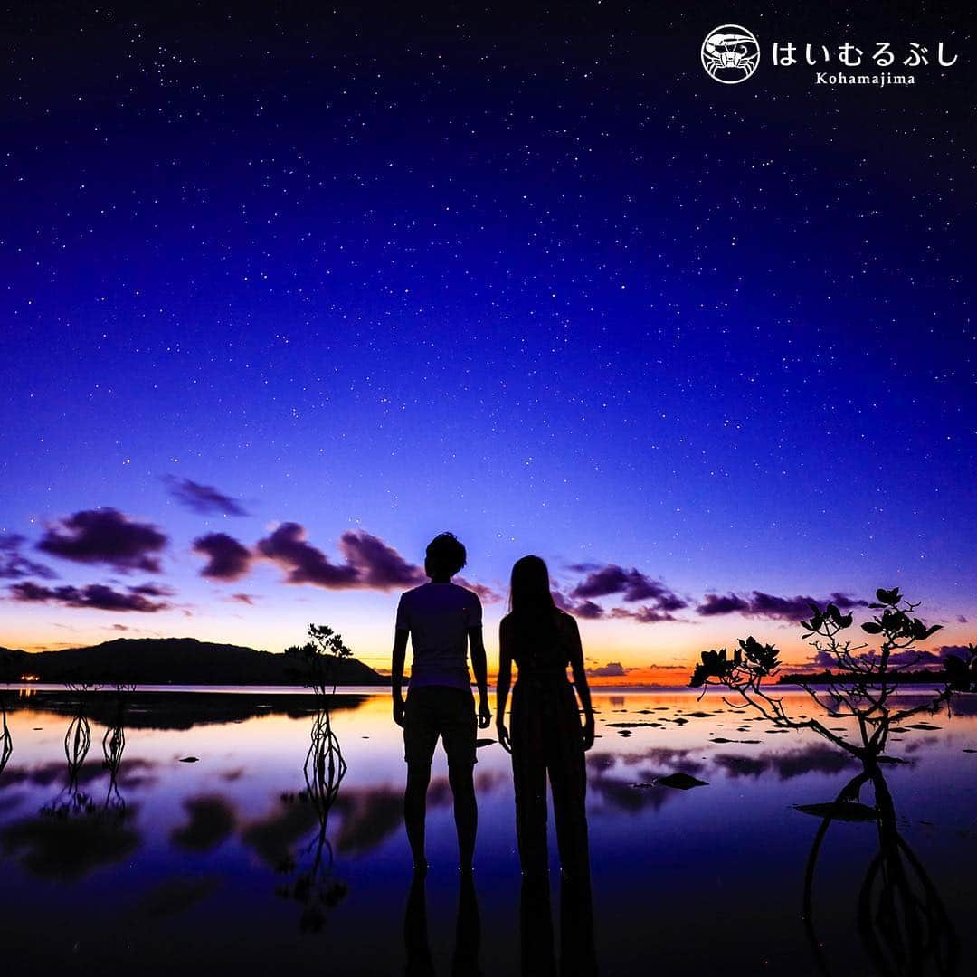 HAIMURUBUSHI はいむるぶしさんのインスタグラム写真 - (HAIMURUBUSHI はいむるぶしInstagram)「小浜島の西側、西表島を真正面に望むアカヤ湾のマングローブ林。無風の夕暮れ時に撮影。鏡のような海面に大空が美しく映っています。#沖縄 #八重山 #小浜島 #マングローブ #夕暮れ #夕景 #星空  #ビーチ#リゾート #ホテル #はいむるぶし #japan #okinawa #yaeyama #kohamajima #mangrove #sunset #photo #beauty #beach #resort #hotel #haimurubushi @minefuyu_yamashita.okinawa」2月25日 20時37分 - haimurubushi_resorts