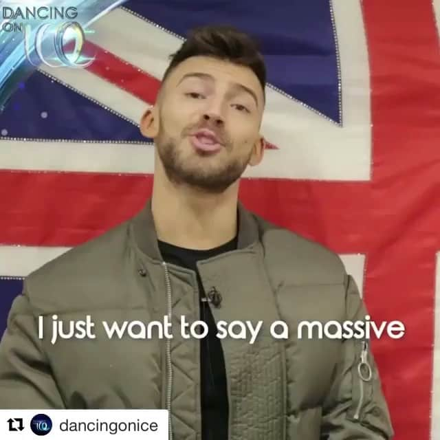 ニコラス・バックランドのインスタグラム：「We received this on the morning of the Short Dance at the Olympics... we were so focused and probably couldn’t process it properly! Thank you for this @dancingonice , you guys made us feel extremely welcome and we loved being on the show! @jakequickenden14 @kemcetinay @maxevans13 . #Repost @dancingonice with @get_repost ・・・ Good luck at the #WinterOlympics @pennycoomes and @N_Buckland from everyone at #DancingOnIce. Go smash it! 👊」