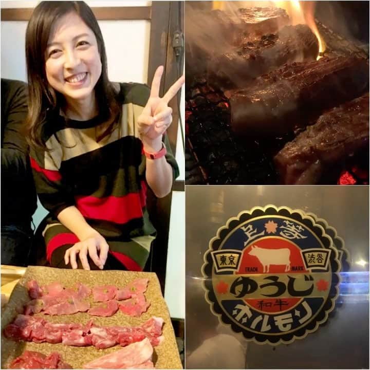 乾雅人のインスタグラム：「炭火焼肉ゆうじ@渋谷 昨年、5年ぶりに帰国した元TBSアナ 竹内香苗ちゃんとグルメDとビリギャル坪田先生と。香苗ちゃん変わってなくて驚いた。#渋谷ゆうじ #ゆうじ」