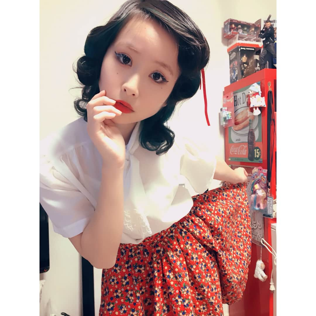 増井みおさんのインスタグラム写真 - (増井みおInstagram)「😉💋 #50s #1950 #makeup #50sfashion」3月2日 14時59分 - mio006