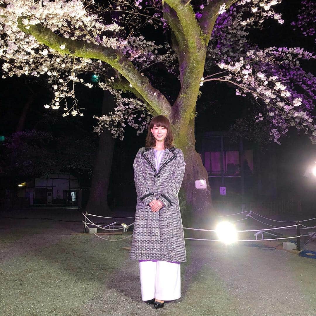 新井恵理那のNキャスさんのインスタグラム写真 - (新井恵理那のNキャスInstagram)「先週は神奈川県・小田原市の小田原城から桜中継しました☆ まだ夜は冷えたので、ツイードのコートで華やかさを出しつつ防寒しました！(*ﾟ▽ﾟ*) 先週の衣装、 ジャケット、パンツ Lois CRAYON @lois_crayon_official  トップス / カルメイヤー 新宿高島屋 STYLE&EDIT @style_and_edit_takashimaya #新井恵理那 #新情報7daysニュースキャスター  #小田原」3月28日 17時50分 - tbs_7nc