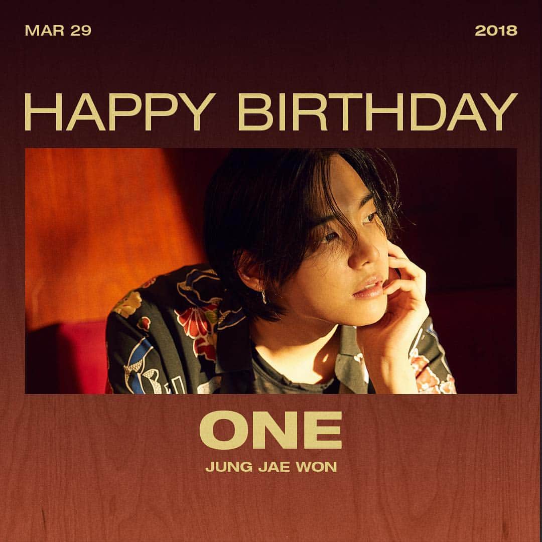 ONE（チョンジェウォン）のインスタグラム：「HBD☝🏻🎂 #ONE #원 #HAPPYBIRTHDAY #2018_03_29 #YG」