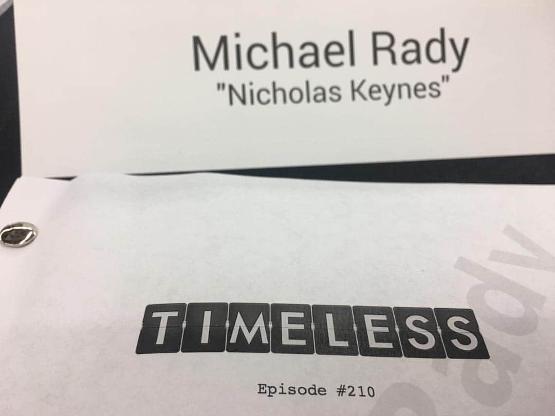 マイケル・レイディのインスタグラム：「Wrapping up #timeless season 2 with a bang.」