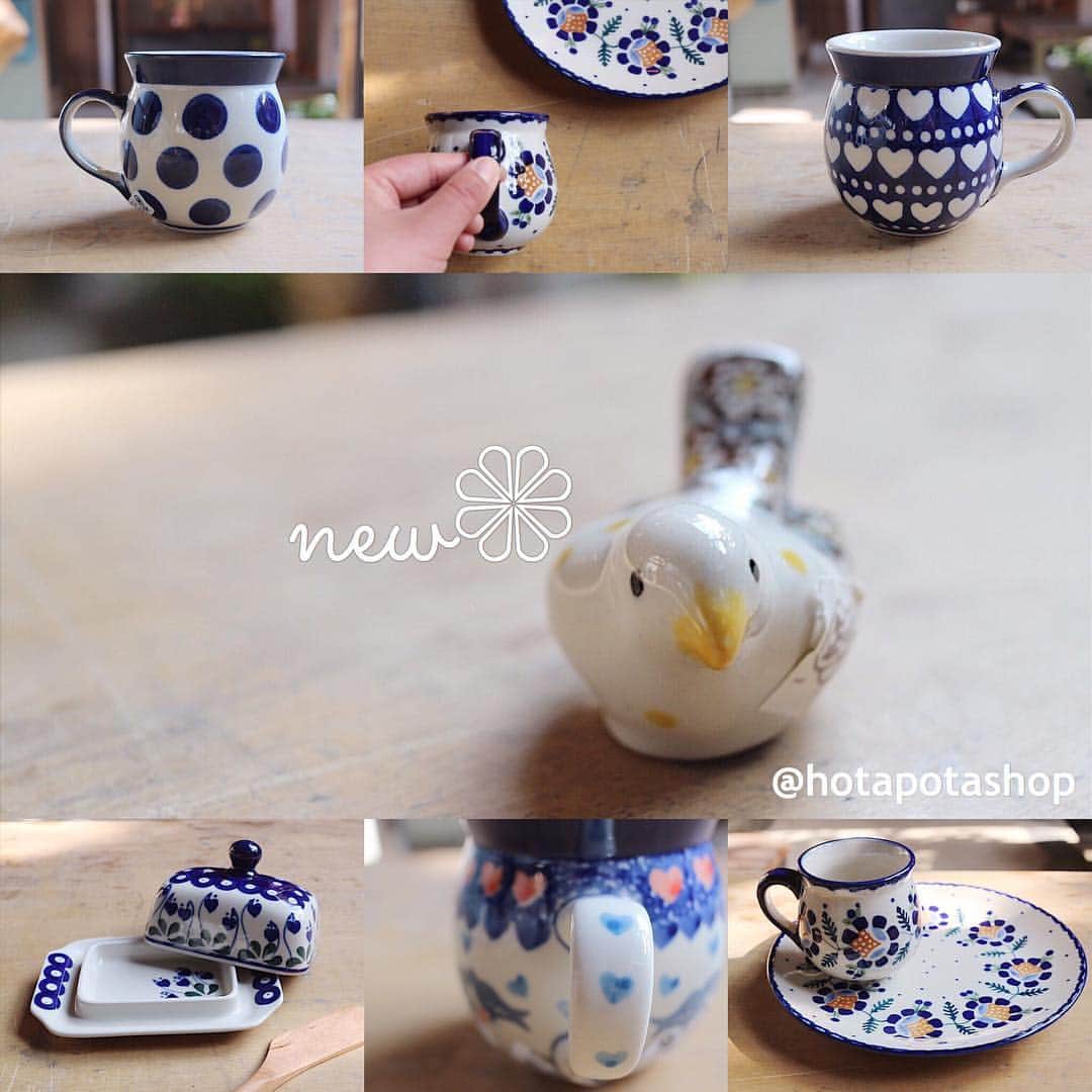 namiのインスタグラム：「*** ちょっとずつですがHPアップしています( ˘͈ ᵕ ˘͈ ) * * #hotapota #polishpottery #ポーリッシュポタリー #ポーランド食器 #ポーランドからの贈り物 #花のある暮らし #ポーリッシュポタリーのある暮らし #うつわ #キナリノ #デリスタグラマー #食器 #箸置き #暮らしを楽しむ」
