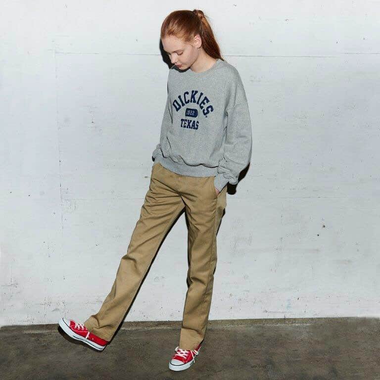 のインスタグラム：「#dickies #dickiesjp #sweatshirt #pants #wl874l #women #ディッキーズ」
