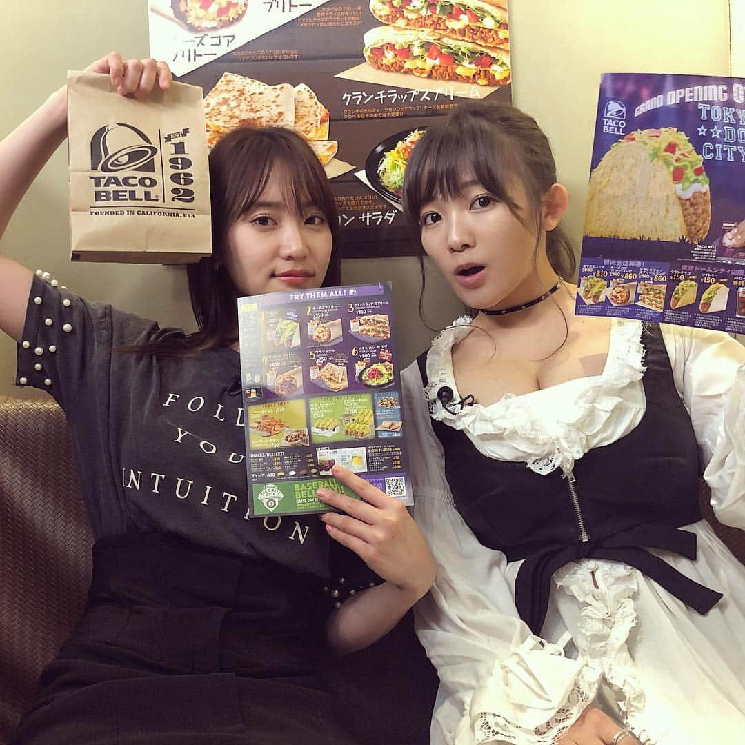 永尾まりやさんのインスタグラム写真 - (永尾まりやInstagram)「さしめしのロケで天木じゅんちゃんと大好きなTACOBELL るんるん . . @tacobelljp  #tacobell  #shibuya @jun.amaki  #さしめし #linelive」3月15日 10時58分 - mariyagi_san