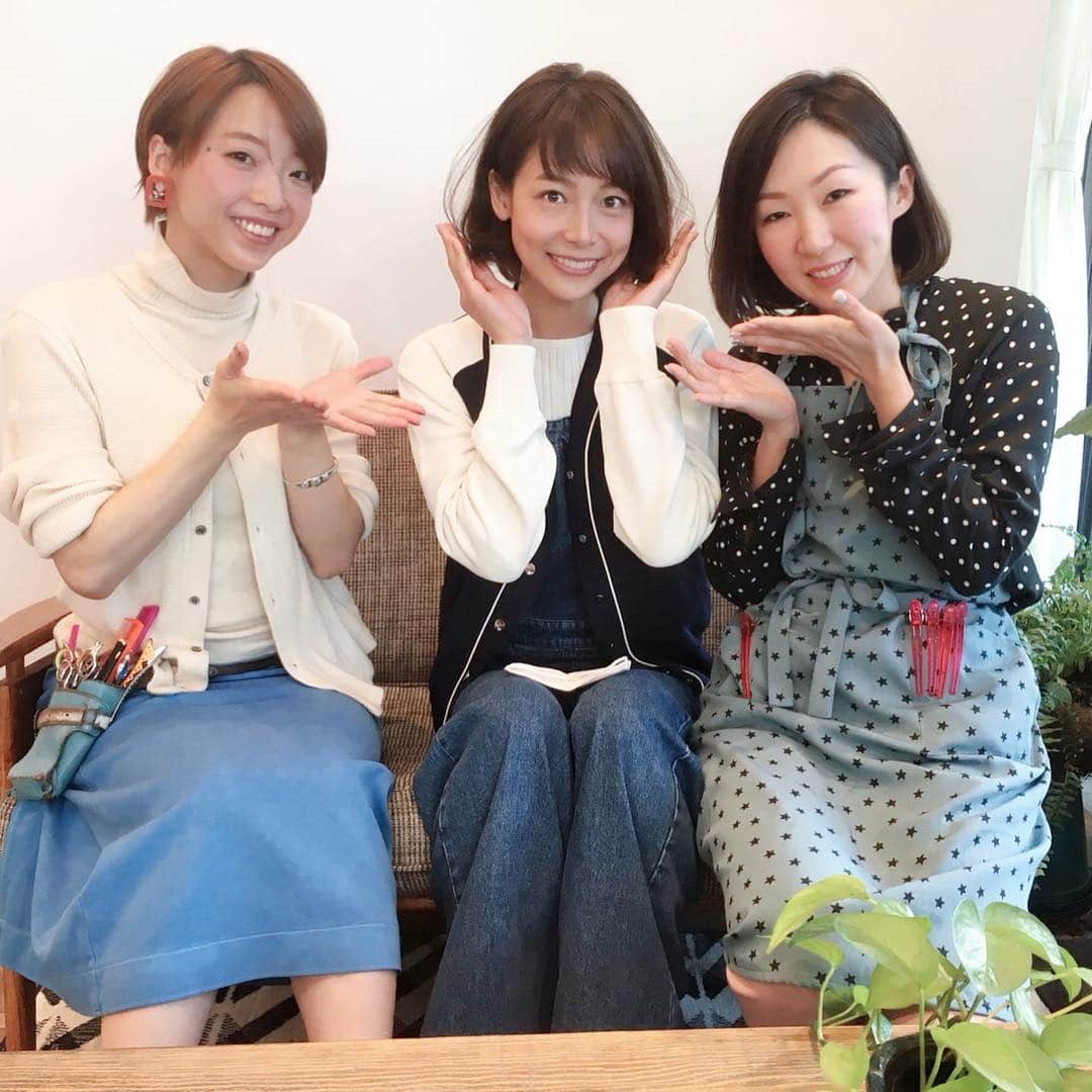 相武紗季のインスタグラム：「先日のカットに続き、、髪の毛のカラーをしてもらいました✨ カットとカラー、分けていくのもいいかも👀短時間でも自分の時間があるとスッキリ、気分が良くなる〜🌸私の中の美容番長✨掘さんとお喋りすると色々教えてもらえて勉強になります😍 #belle」