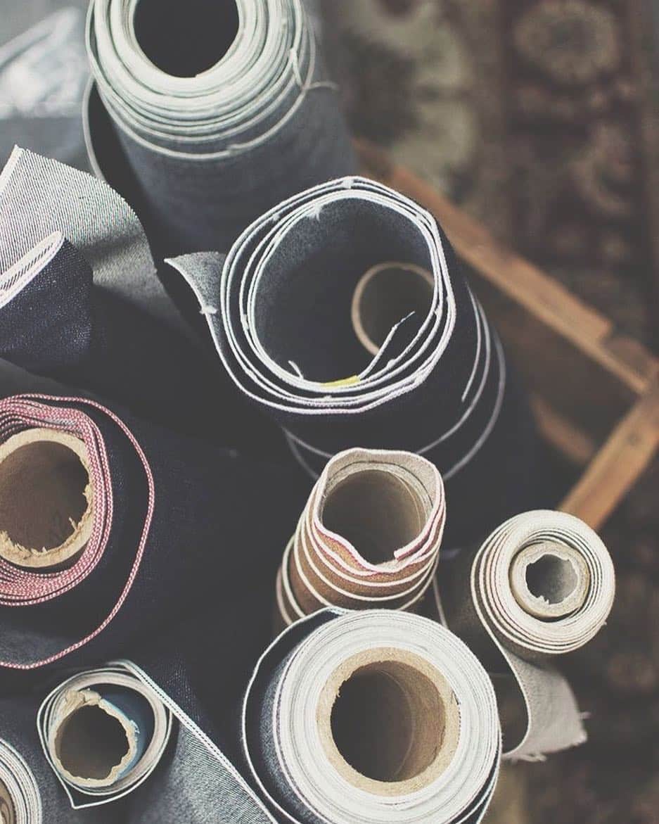アーネストソーンのインスタグラム：「Japanese selvedge denim forever! From our factory. #earnestsewn #denim #japanesedenim #selvedge #love #newyork #newyorkcity #nyc #quality #dreambig」