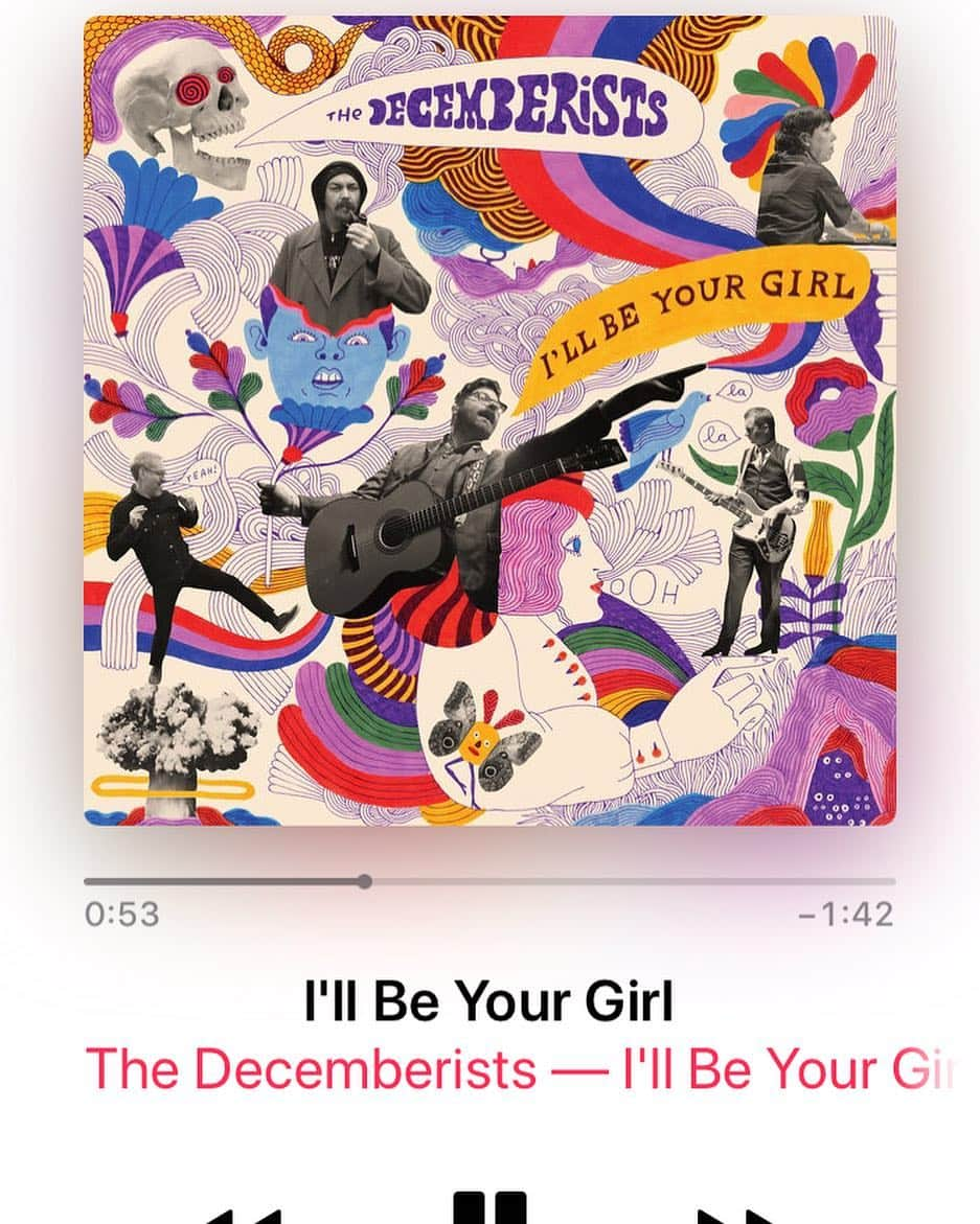 セヴェリン・キーファーのインスタグラム：「Just in time to help push through the last week of a long Olympic season, the new @thedecemberists album is out today! #bestbandintheworld #Illbeyourgirl #thedecemberists #newmusic」