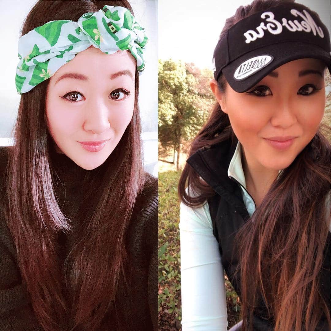 平野ジェニファーさんのインスタグラム写真 - (平野ジェニファーInstagram)「So we both happened to take a photo on the same day with the same face angle, same hat or thing on the forehead and both with the same “smile”. • Yes we’re definitely sisters :) two peas in a pod minus the fact we’re in separate countries hahaha. • Also let’s just notice the skin color difference lol someone looks like a vampire @christinahirano • #sisters #beautiful #smile #happy #cute #asian #longhair #jlpga #tourlife #practice #golf #funny #pretty #bestfriends #girls #photooftheday #photoofthemonth #selfies #lookthesame #pale #tan #me #amazing #japan #sanfrancisco #lululemon #newera @neweracap #nutsberry @nutsberry.delta @kaichannewyork  #平野ジェニファー #平野ジェニファープロ」3月18日 17時06分 - hiranojennifer