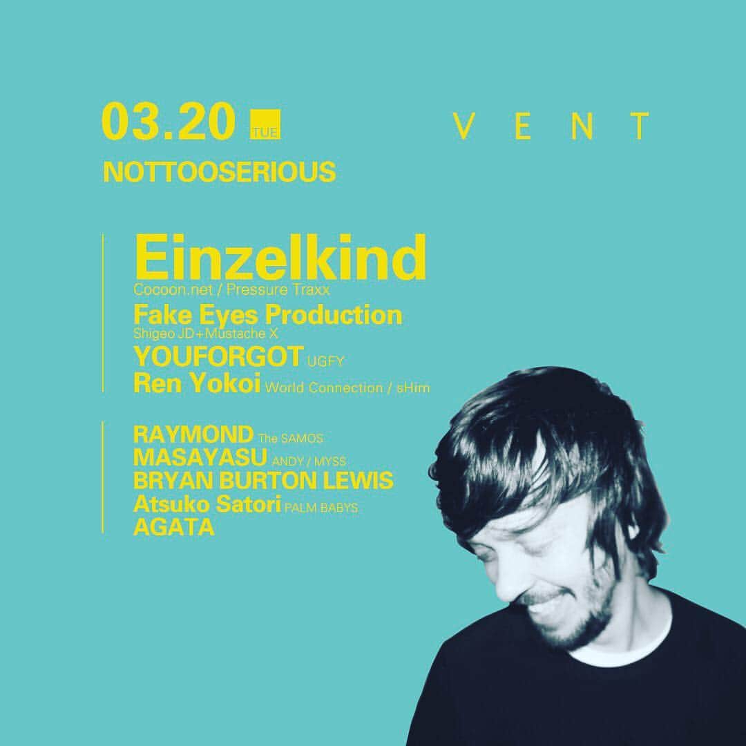 SHIGEOのインスタグラム：「本日Fake Eyes Production live @vent.tokyo です。皆様お待ちしておりますm(__)m」