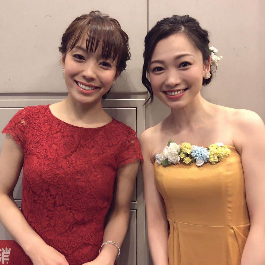 のインスタグラム：「うたコンキャンディーズ💓 西田あいさんと💓 髪型もお揃い風です☆★ #うたコン #キャンディーズ #春 #西田あいさん」
