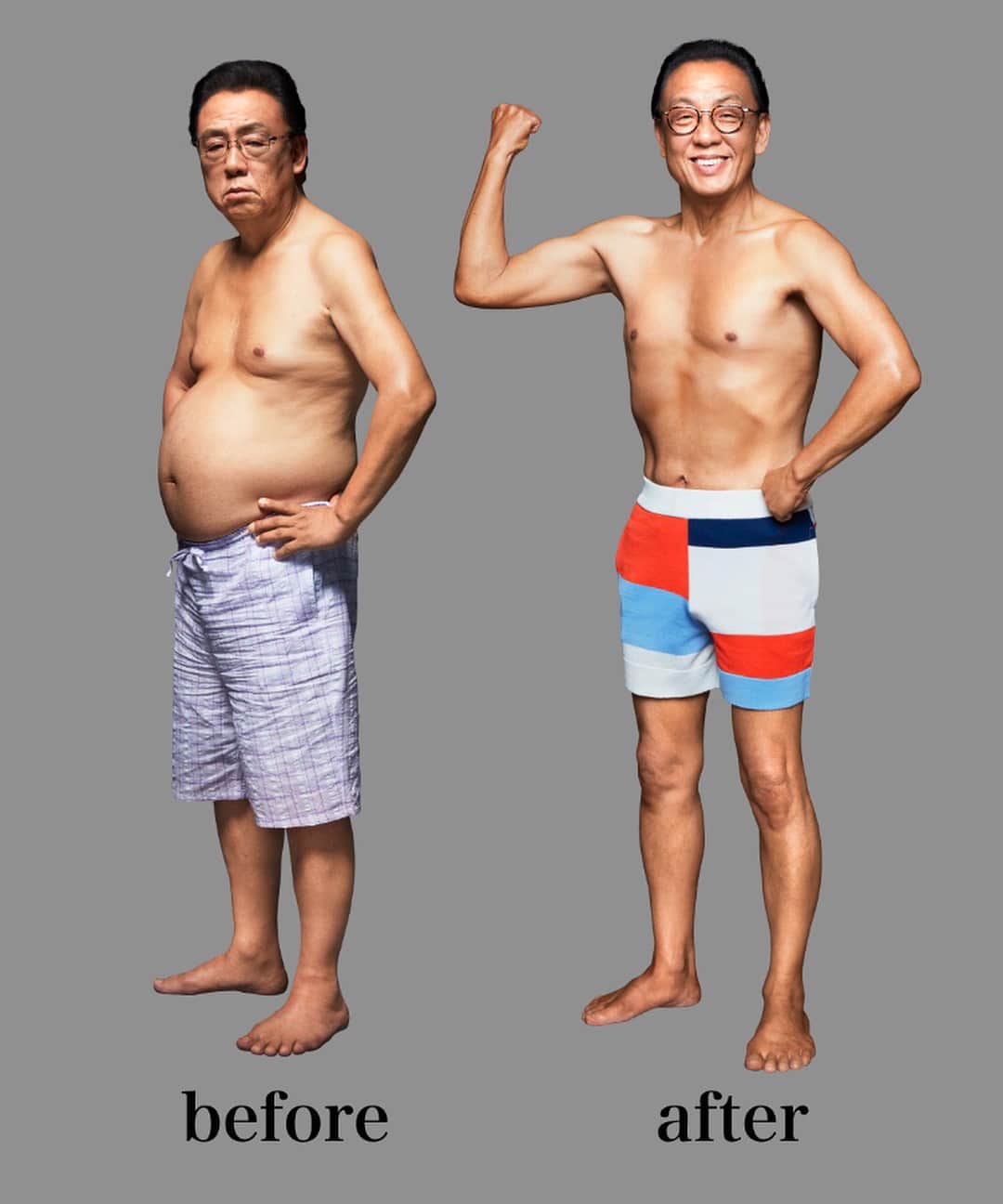 梅沢富美男さんのインスタグラム写真 - (梅沢富美男Instagram)「昨日のニュース等で見ていただいた方も多いと思いますが 結果にコミットしました！ 【6か月の結果】 9/10　75.4㎏　27.9％　100㎝ 2/22　62.5㎏　19.5％　78㎝ ◆体重：-12.9㎏ ◆体脂肪：-8.4％ ◆ウエスト：-22㎝  見た目はもちろんですが内臓脂肪が半分になったのにびっくり！ 女形もきれいになったので是非舞台にも足を運んでください！  ね！ 67歳にしてはいけてるでしょ」3月22日 15時51分 - tomioumezawa