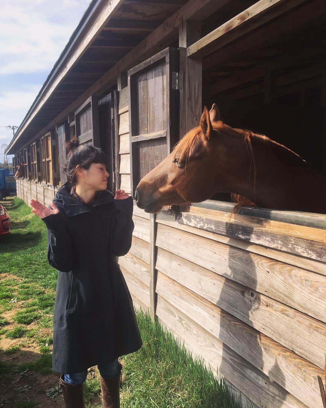上野樹里さんのインスタグラム写真 - (上野樹里Instagram)「Hiお久しぶり。🐴🌳 #horse #horseriding」3月24日 21時19分 - _juri_art_