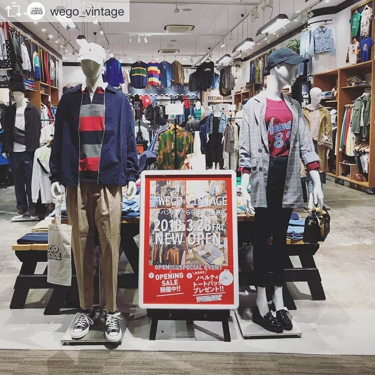 WEGOさんのインスタグラム写真 - (WEGOInstagram)「Repost from @wego_vintage @TopRankRepost #TopRankRepost WEGO VINTAGE  アーバンドックららぽーと豊洲店ニューオープン！ 3月23日 AM10:00〜 世界各国から、ウィゴー創業以来25年に渡り築き上げてきた背景をもとに、年代やスタイル、カルチャーに囚われず、時代に合わせてセレクトした古着を中心に、オリジナルアイテム等を取り扱うコンセプトショップとなっております。 〒135-8614 東京都江東区豊洲2-4-9 アーバンドックららぽーと豊洲2F tel: 03-6910-1803 OPEN10:00～21:00 #wego#wegovintage#アーバンドックららぽーと豊洲#古着#vintage」3月26日 16時44分 - wego_official