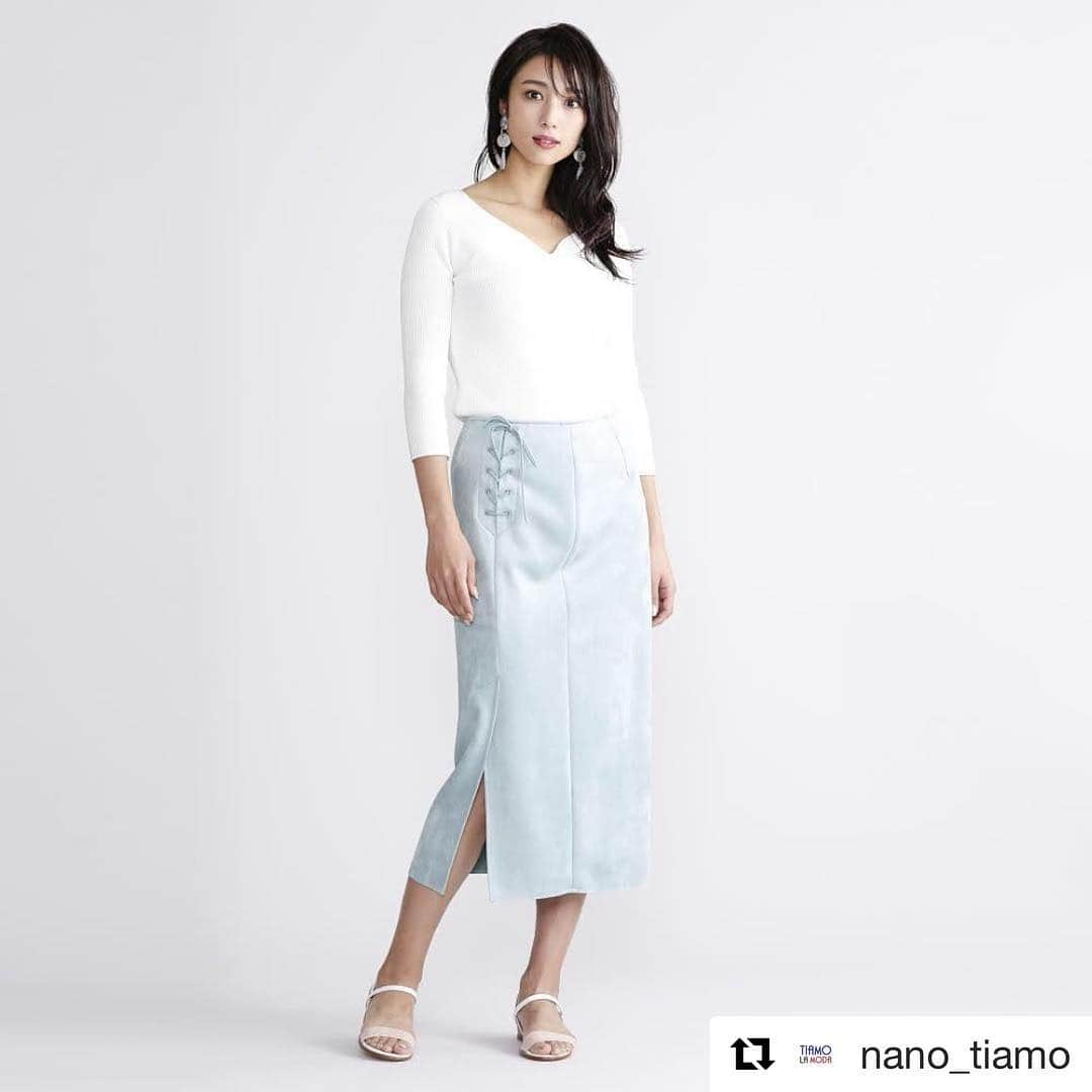 広瀬未花さんのインスタグラム写真 - (広瀬未花Instagram)「#Repost @nano_tiamo with @get_repost ・・・ . ティアモ・ラ・モーダNo.30が3月22日（木）ON AIR！ テーマは「男の渋モテ！ティアモの別注・春アウター」 . ぜひお楽しみください . ▼広瀬未花さん着用アイテム▼ . ……SKIRT…… nano・universe:∴フェイクスエードレースアップスカート ￥7,020(tax in) 品番：6758130001 . ……SHOES…… PELLICO SUNNY:別注ストラップフラットサンダル ￥27,000(tax in) 品番：6718135062 . @nano_tiamo  @yusuke__fukushima  @micahirose @nanouniverse_official  #NANOUNIVERSEMENS#ITEMINFO#nanouniverse#nano#MENSFASHION#MENS#ootd#OUTFIT#COORDINATE#FASHIONITEM#fashionchannel#nano_tiamo  #ファッションスナップ #スナップ #ファッション #ナノユニバース #コーディネイト #メンズ #メンズファッション #ファッションアイテム #コーデ #ファッション番組 #ティアモ」3月27日 10時49分 - micahirose