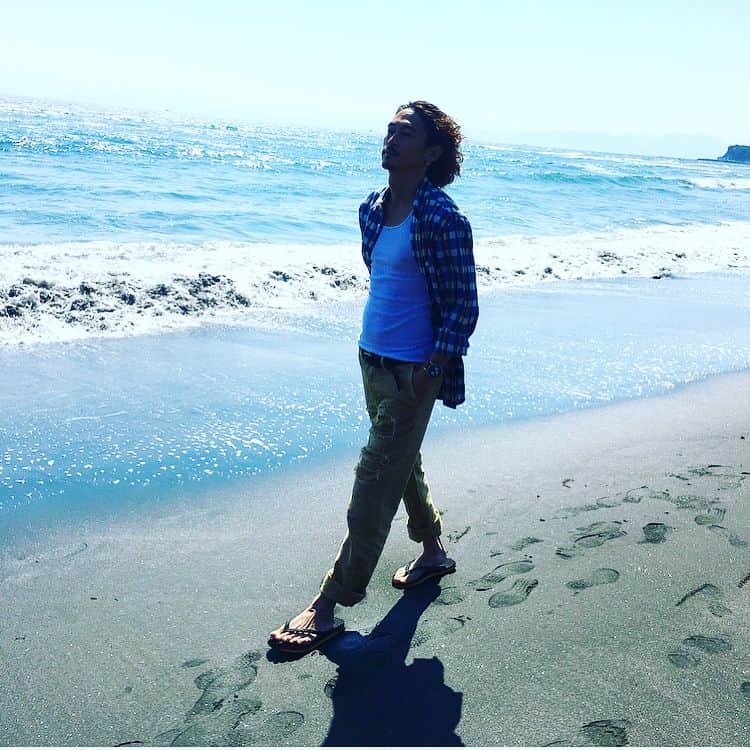 窪塚洋介のインスタグラム：「#yosukekubozuka "The other day of the shooting scene in Shonan"」