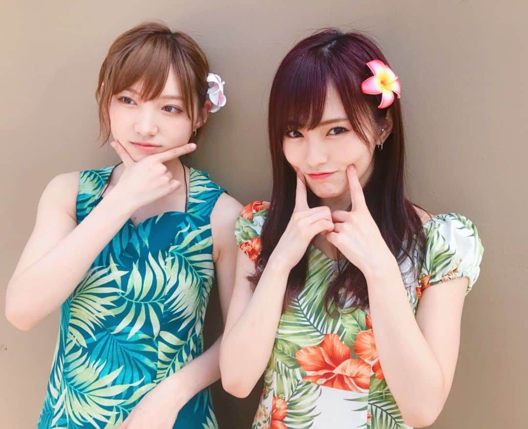 岡田奈々さんのインスタグラム写真 - (岡田奈々Instagram)「👗🌺💚🌈 グアムに来てます 〜 ! さやゆーりの破壊力が …  やばいでございます 。 #instaguam  #グアム  #さやゆーり」4月21日 20時10分 - okada7_akb48_stu48