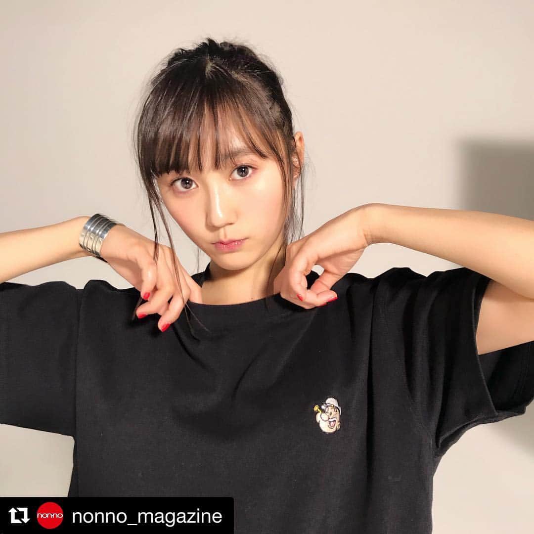 鈴木友菜さんのインスタグラム写真 - (鈴木友菜Instagram)「Tシャツのページお気に入りですー。 ノンノみてね🐾」4月22日 13時29分 - yuuna_suzuki
