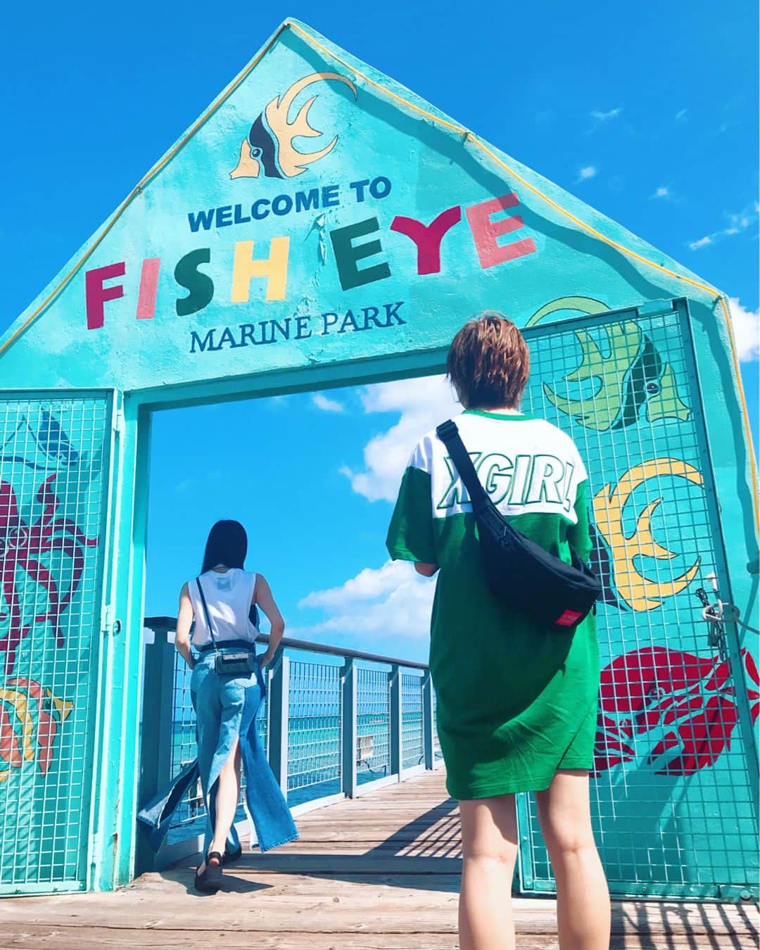 岡田奈々さんのインスタグラム写真 - (岡田奈々Instagram)「🐠💚🏝🌺 #instaguam  #fisheyemarinepark  #さやゆーり」4月22日 10時56分 - okada7_akb48_stu48