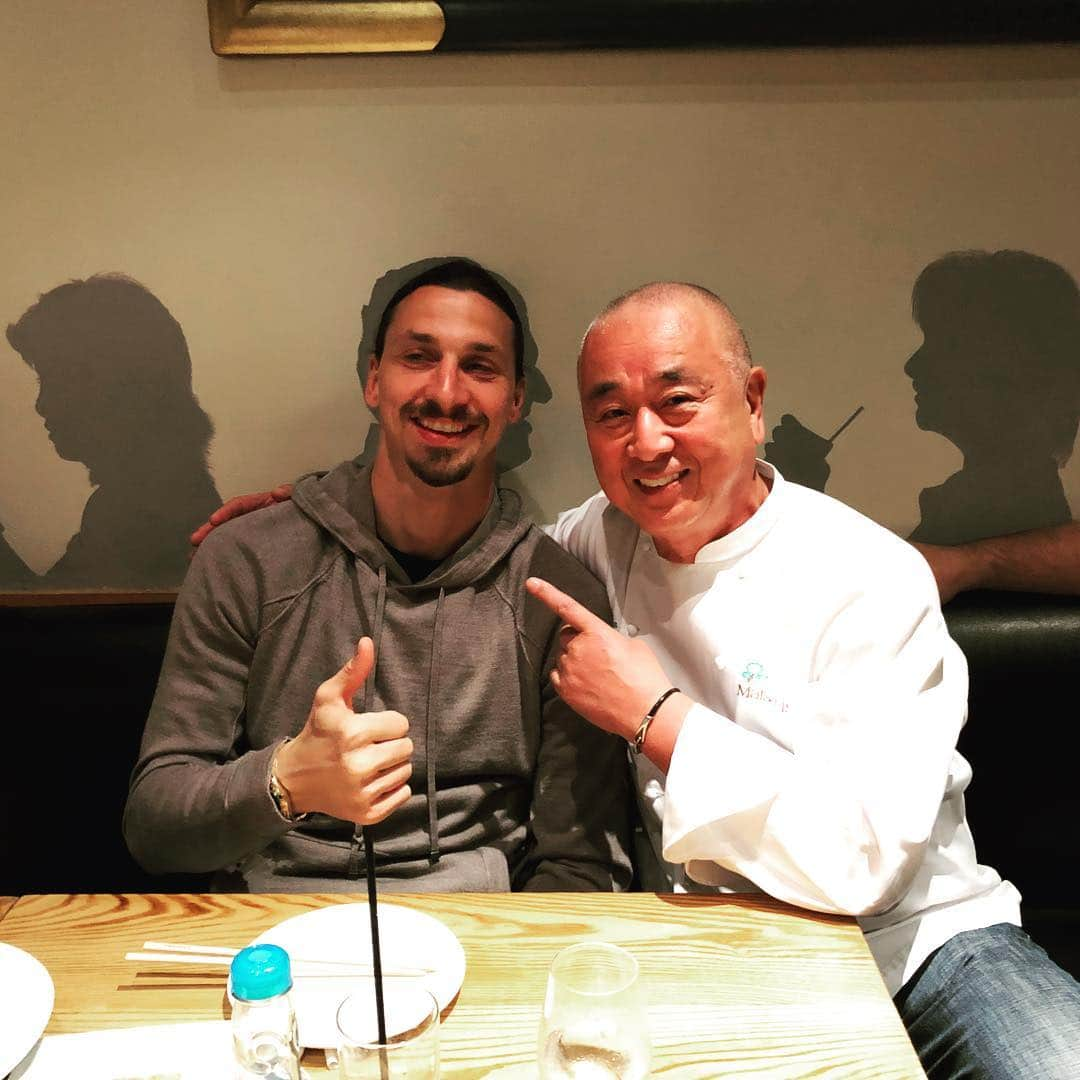 松久信幸さんのインスタグラム写真 - (松久信幸Instagram)「Welcome to LA 👍👍 @iamzlatanibrahimovic at @matsuhisabeverlyhills」4月24日 0時46分 - therealnobu