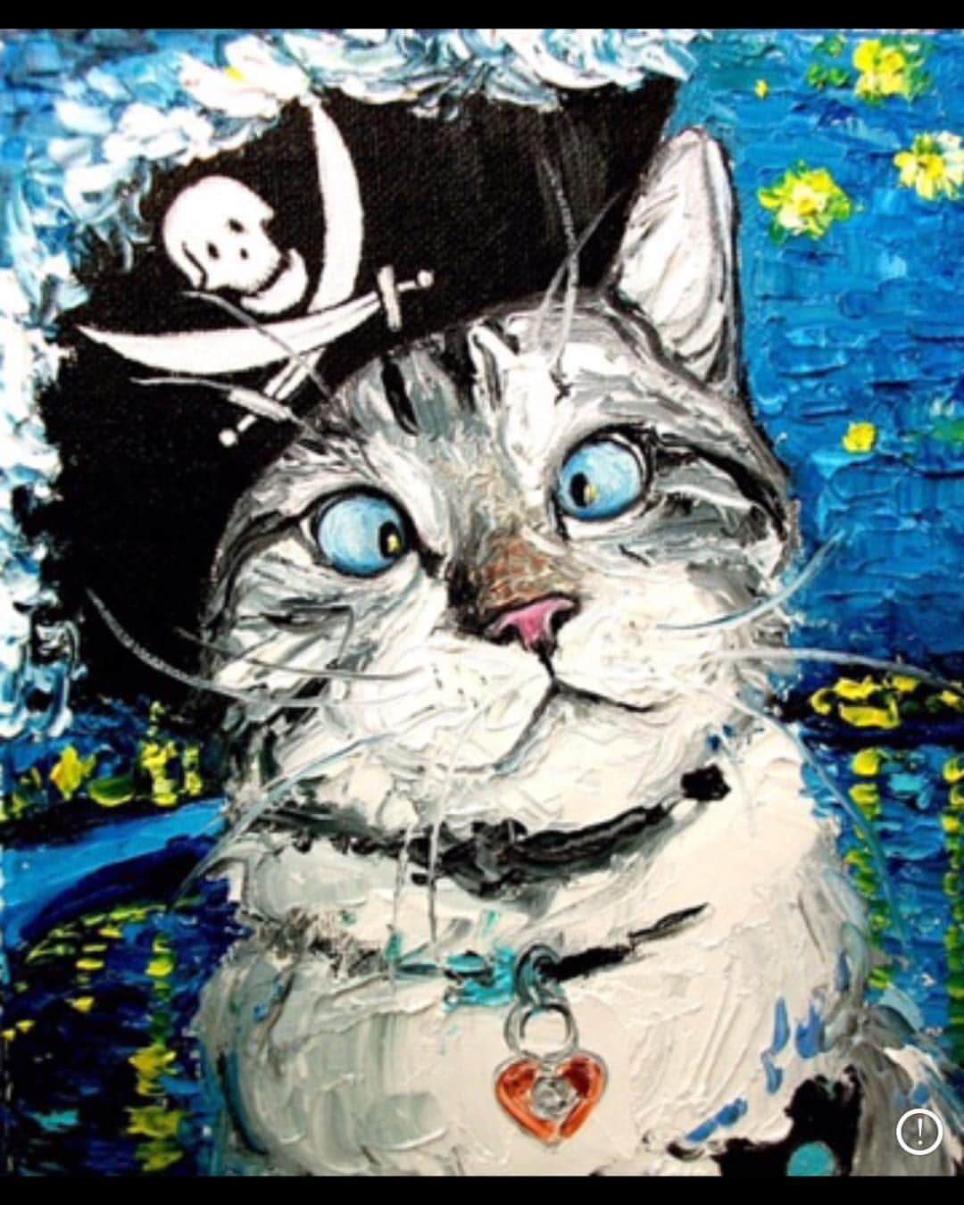 Spangles The Cross Eyed Kittyさんのインスタグラム写真 - (Spangles The Cross Eyed KittyInstagram)「A beautiful oil painting a fan did spangles♥️ #Oilpainting #art」4月24日 6時07分 - spangles09