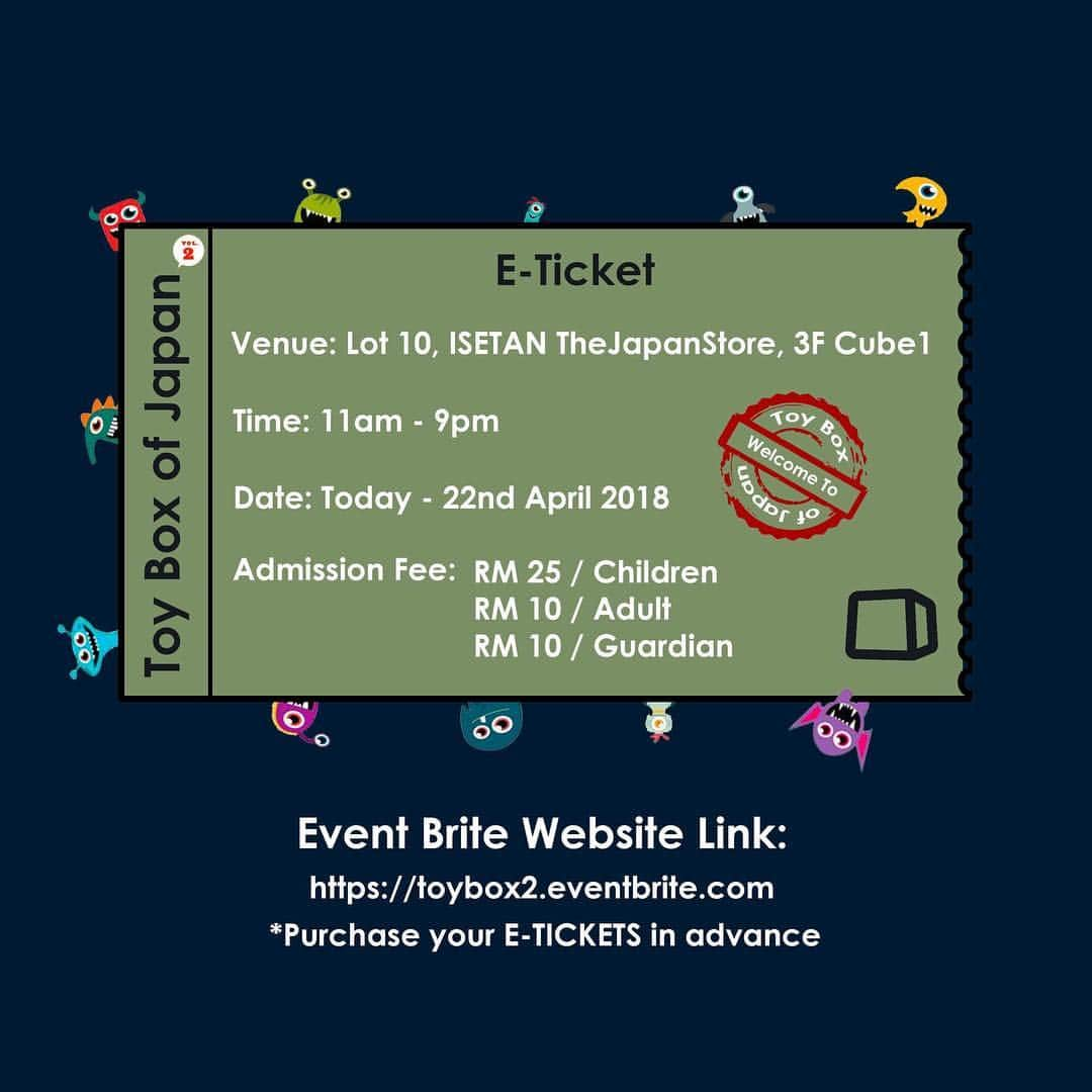 CUBE_1 Kuala Lumpurのインスタグラム：「Less than one more MONTH !! Don’t miss your great experience at @cube1kl !! Come and Purchase your tickets in advance. It is an good opportunity to bring your FAMILY have fun over variety of Inventiveness section game and Bonding here … You are welcome to visit during normal operation hours from 11am - 9pm. Come and grab your E-Tickets … Tickets available at Eventbrite: Rm25 (Children 2-12 y/o) Rm10 (Adult & Guardian 13 y/o above) … #cube1kl #toyboxofjapan #eventbrite」