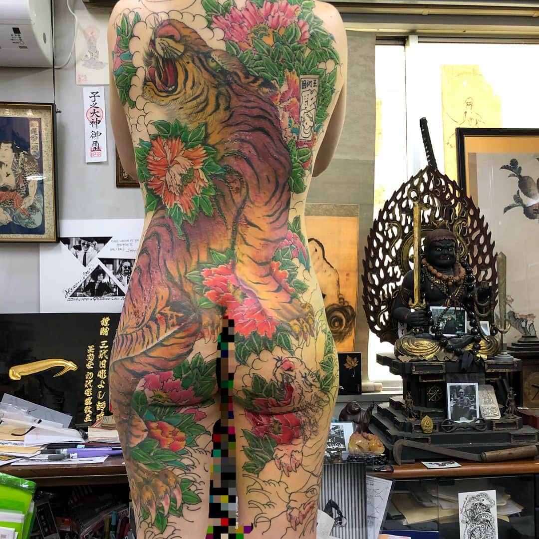中野義仁さんのインスタグラム写真 - (中野義仁Instagram)「#inprogress ‼️ #tora #tyger #botan #backtattoo #womentattoo  #irezumi #H2ocean #H2oceanproteam #officialh2ocean #japanestatoodesign #art #artist #artistmafia #tattoos #tattooing #tattoo #tattoomag #irezumi #inK #inkdmag #tattoomagazine #tattoos_of_instagram #tattoolifemagazine #tattooenelgy #tattooinstagram #tattoomania #artistmafia #tattoocultur #tattoocomunity #tattooculturmagazine #tattooare  @gusto73 @jessyentattoo  @dennis_camsupply @yokohama_tattoo_museum @souryou @kiwamijewelry @horiyoshi3shop @taiwantattooconvention」4月1日 11時38分 - horiyoshi_3