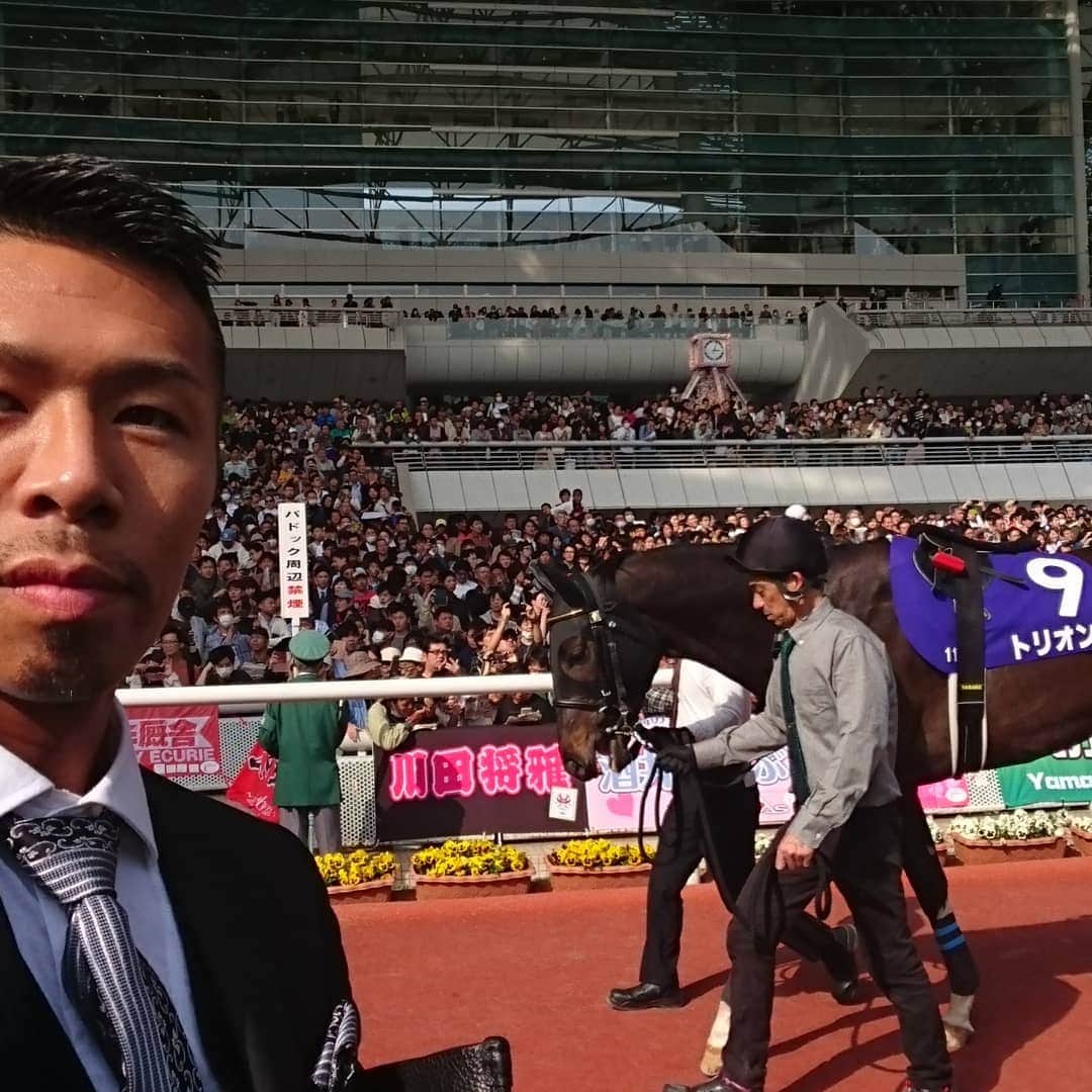のインスタグラム：「阪神競馬場  １１レース、大阪杯！ ＫＴレーシングのトリオンフが出馬します！ 初のG1獲ってくれ～✨✨✨ #阪神競馬場#大阪杯#トリオンフ #ＫＴレーシング」
