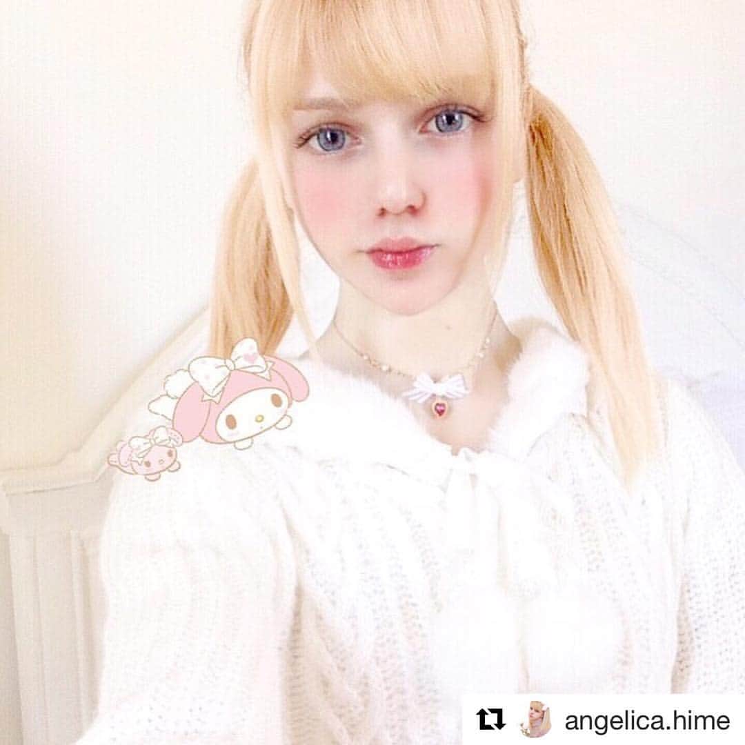 LINE Cameraさんのインスタグラム写真 - (LINE CameraInstagram)「LINE Camera’s Pick  @angelica.hime . #linecamera #lineカメラ #라인카메라#sanrio #サンリオ #可愛い #kawaii #cute#mymelody #マイメロ #マイメロディー #ピンク #pink #rabbit #bunny #うさぎ #ハート #heart #hearts #スタンプ #ステッカー #stickers #sticker #stamp #stamps・・・ ୨୧┈┈┈┈୨୧ I love being called doll, angel or baby... 🐇like if you've ever called me like that I swear my knees have gone weak and I've written about it in my dairy 💖🎀 I tried new contact lenses! There are 17.8mm diameter, are they too big? ～ necklace from @multipalstore ♡」4月2日 15時05分 - linecamera_official