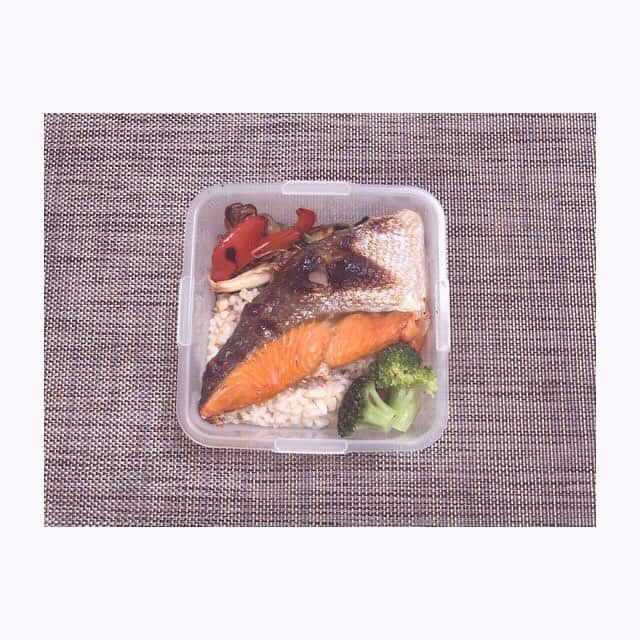 のインスタグラム：「. . 🎀お昼ごはん🍴#今日のお弁当 . 玄米100g 鮭 舞茸とほうれん草炒め (ココナッツオイル) ブロッコリー . . #鮭弁当 . 今日は３番目休憩。 . . お仕事終わったら トレーニングいくぞー( 灬˙▿˙灬 ) . . ◉ライザップ公認の紹介アンバサダーです。 〜紹介特典で、お安く入会できます〜 . ▶︎全国どの店舗でもOK ２weekコースもあります(^_^)/ . ▶︎入会やカウンセリングをお考えの方、 ご質問なども、DM✉️ください。 . ★トレーニング見学もできるよ★ RIZAP BMG2017🥈特典あり😉 . #rizap #ライザップ  #diet #ダイエット日記  #instadiet #ダイエット仲間募集 #ダイエッター #公開ダイエット  #昼ごはん #lunch #昼ご飯 #昼食  #食べて痩せる #糖質制限 #お弁当 #弁当 #ダイエット弁当  #自分弁当 #食事 #低糖質ダイエット #女子力」