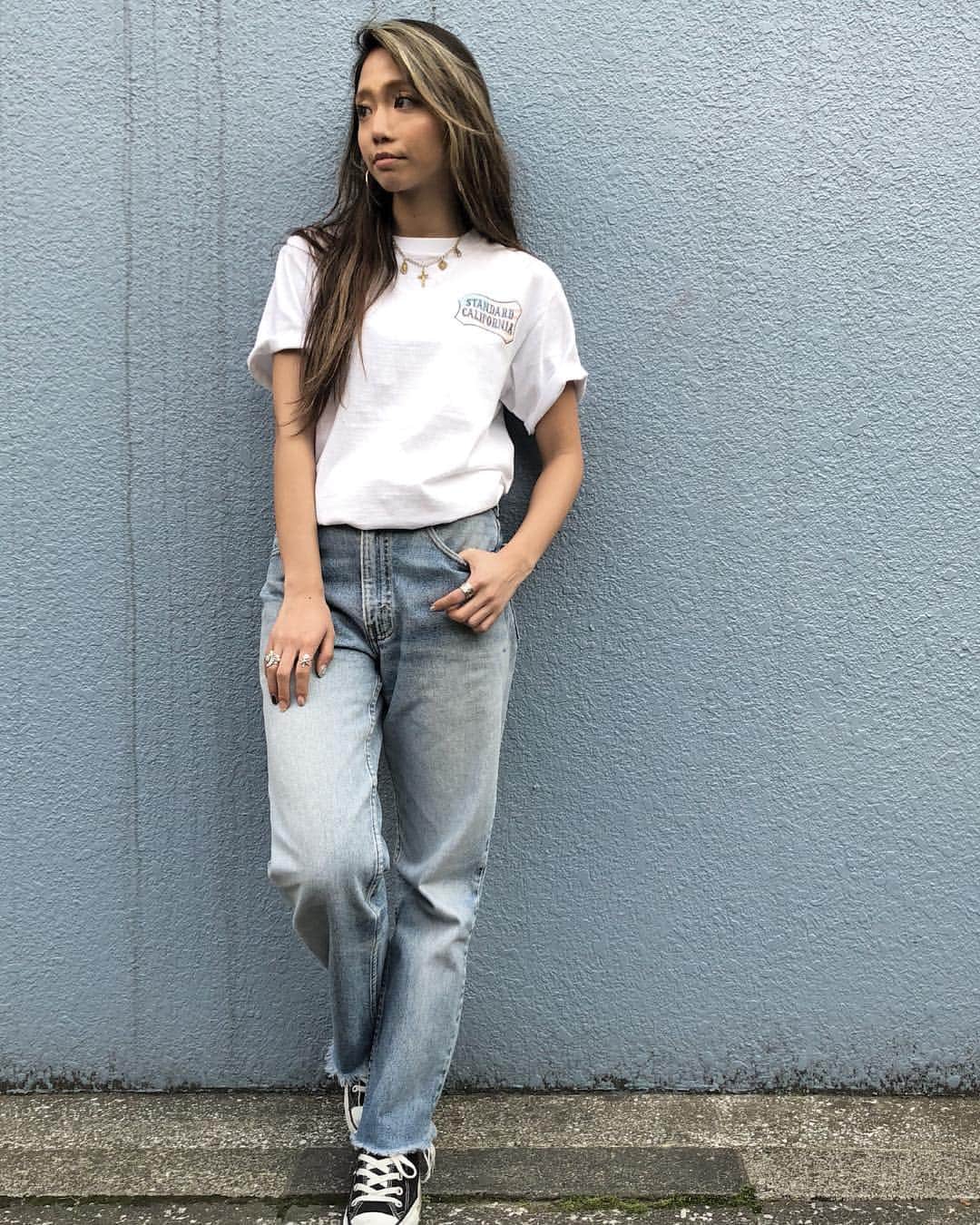 のインスタグラム：「Standard California USA Flag Shield Logo T. #standardcalifornia  #スタンダードカリフォルニア #california #tshirt #tシャツ #usaflag #komy #starsandstripes #星条旗 #madeinjapan」