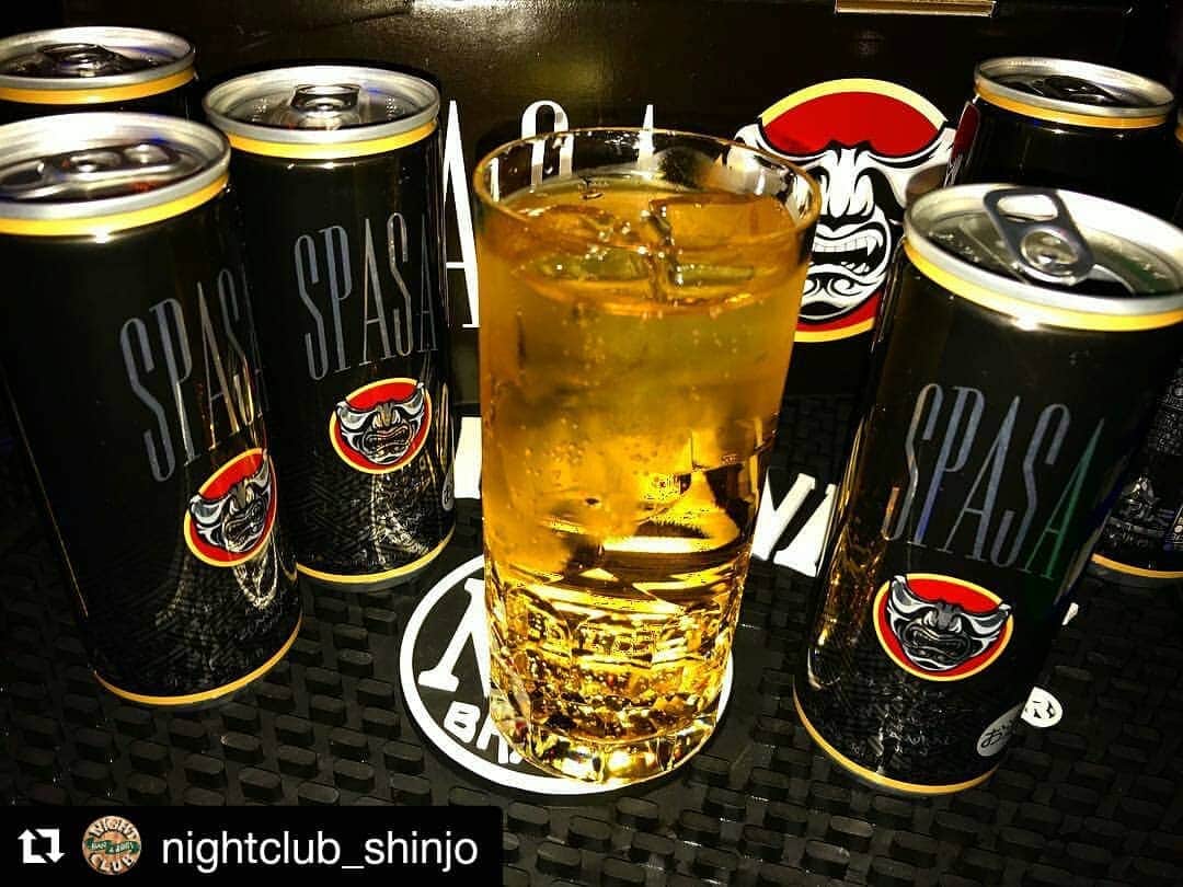 エナジーアルコール【Spasaスパサ】のインスタグラム：「スパサは黄金色です＼(^-^)／ 新庄市初上陸  #Repost @nightclub_shinjo (@get_repost) ・・・ 気になってたので入荷✌🏻 エナジーアルコール💥ノンカフェインなので危険要素カット✌🏻是非どーぞ🥂 @spasa_snap  #nightclubshinjo . #bar #drink #alcohol  #spasa #cocktail #shinjocity #新庄市 #酒」
