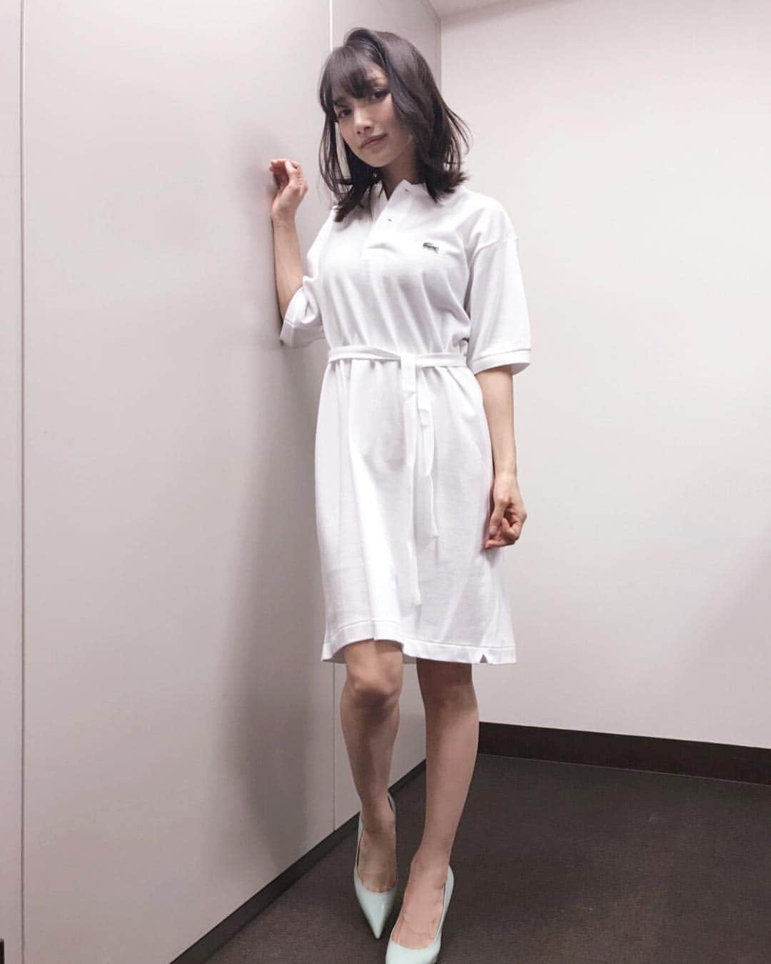 のインスタグラム：「#まきふく blogアップしました♡ #ラコステ #ポロワンピ  @lacoste」