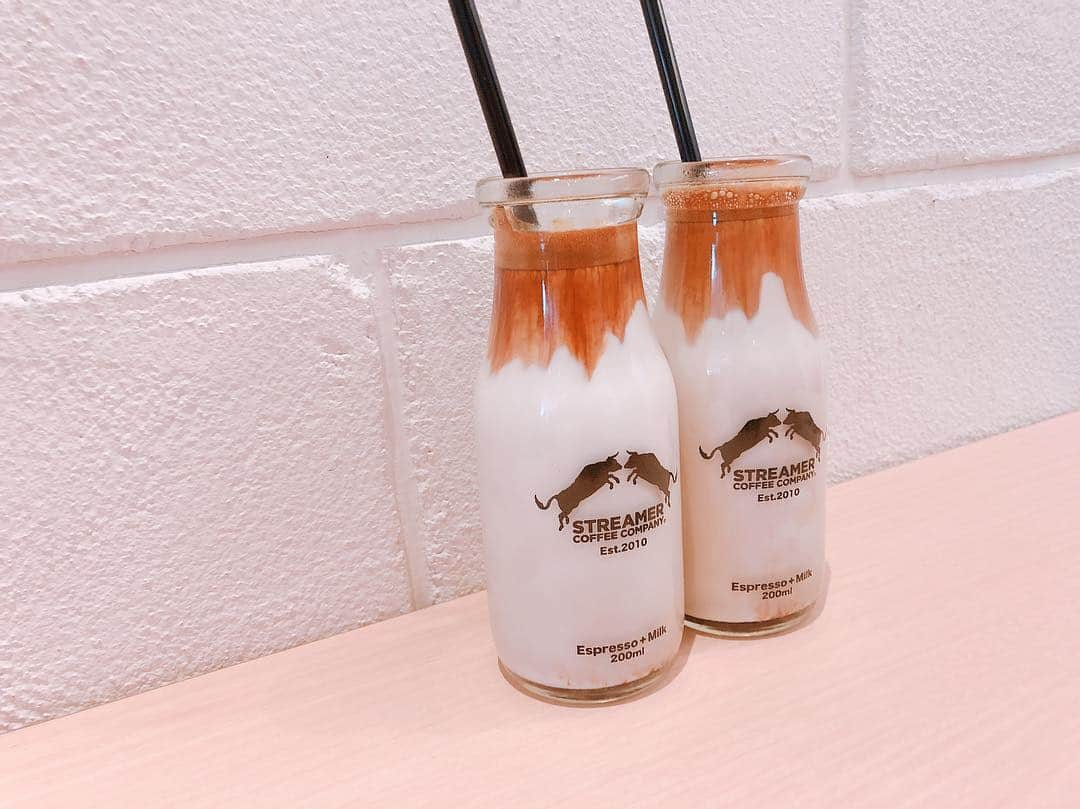 江籠裕奈さんのインスタグラム写真 - (江籠裕奈Instagram)「ㅤㅤㅤ 瓶に入ったコーヒー牛乳が 可愛かった.. インスタ映え？ 今日は笑い疲れたなあ」4月5日 20時45分 - egochan_329